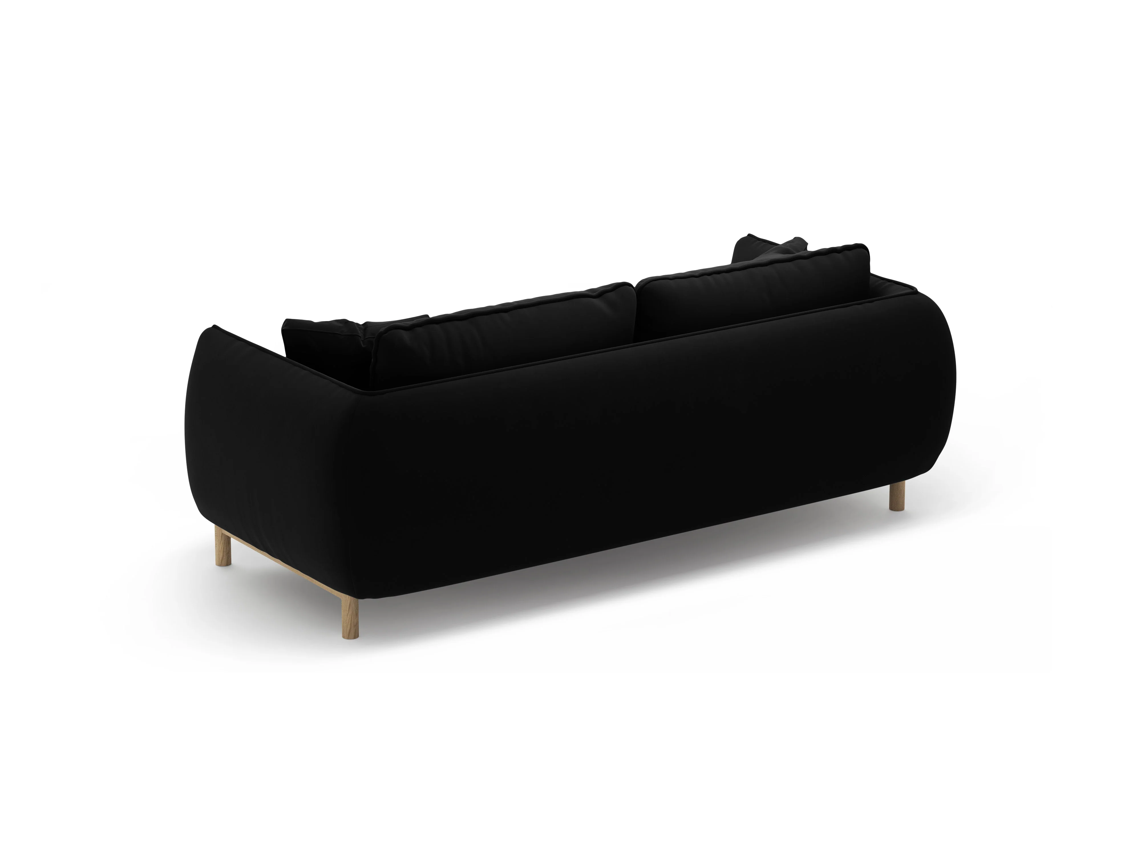 Sofa aksamitna 2-osobowa ADA czarny - Image 5