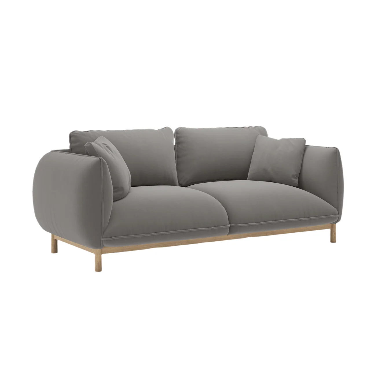 Sofa aksamitna 2-osobowa ADA szary