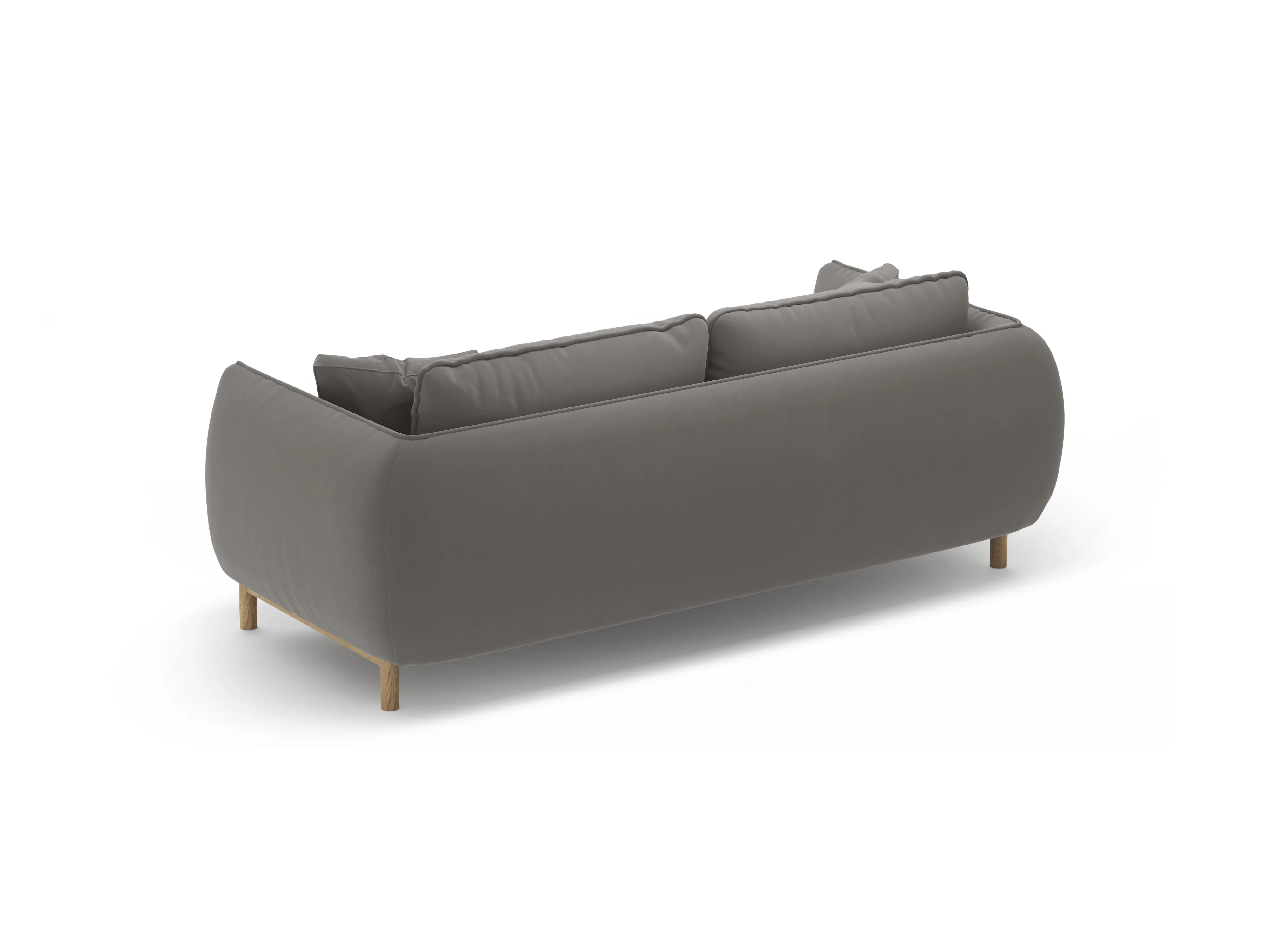 Sofa aksamitna 2-osobowa ADA szary - Image 4