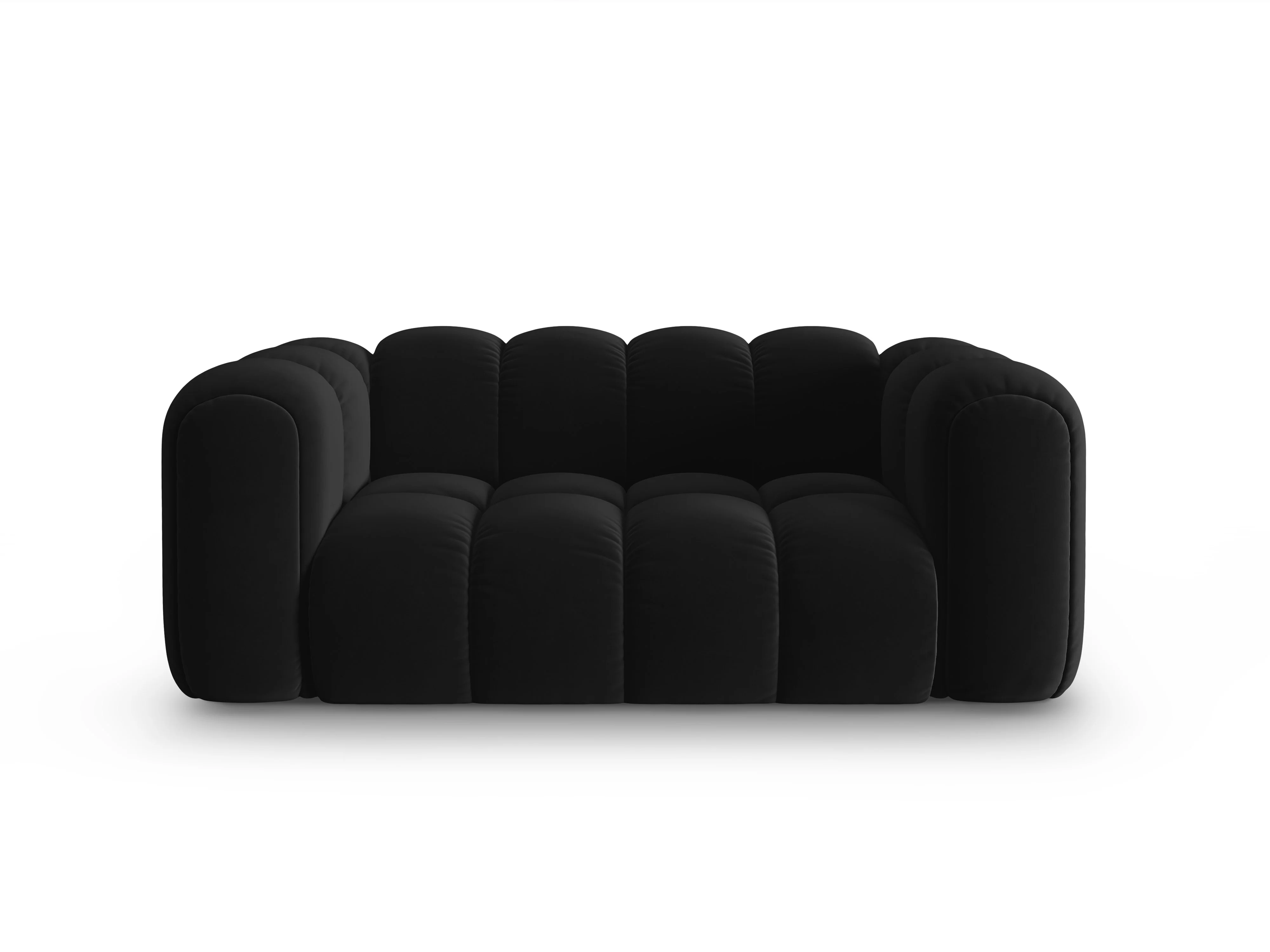 Sofa aksamitna 2-osobowa ASTRO czarny - Image 3
