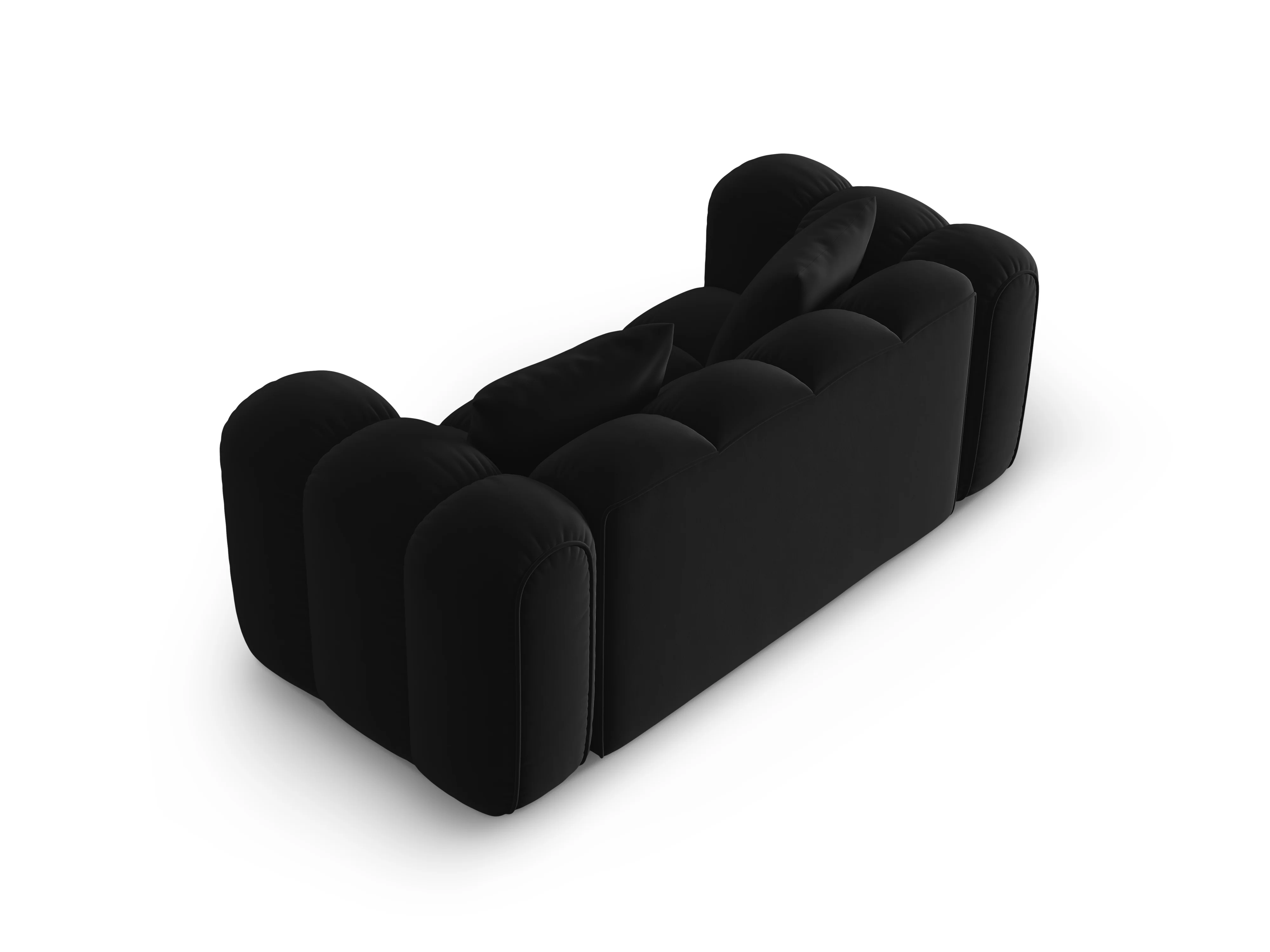 Sofa aksamitna 2-osobowa ASTRO czarny - Image 4
