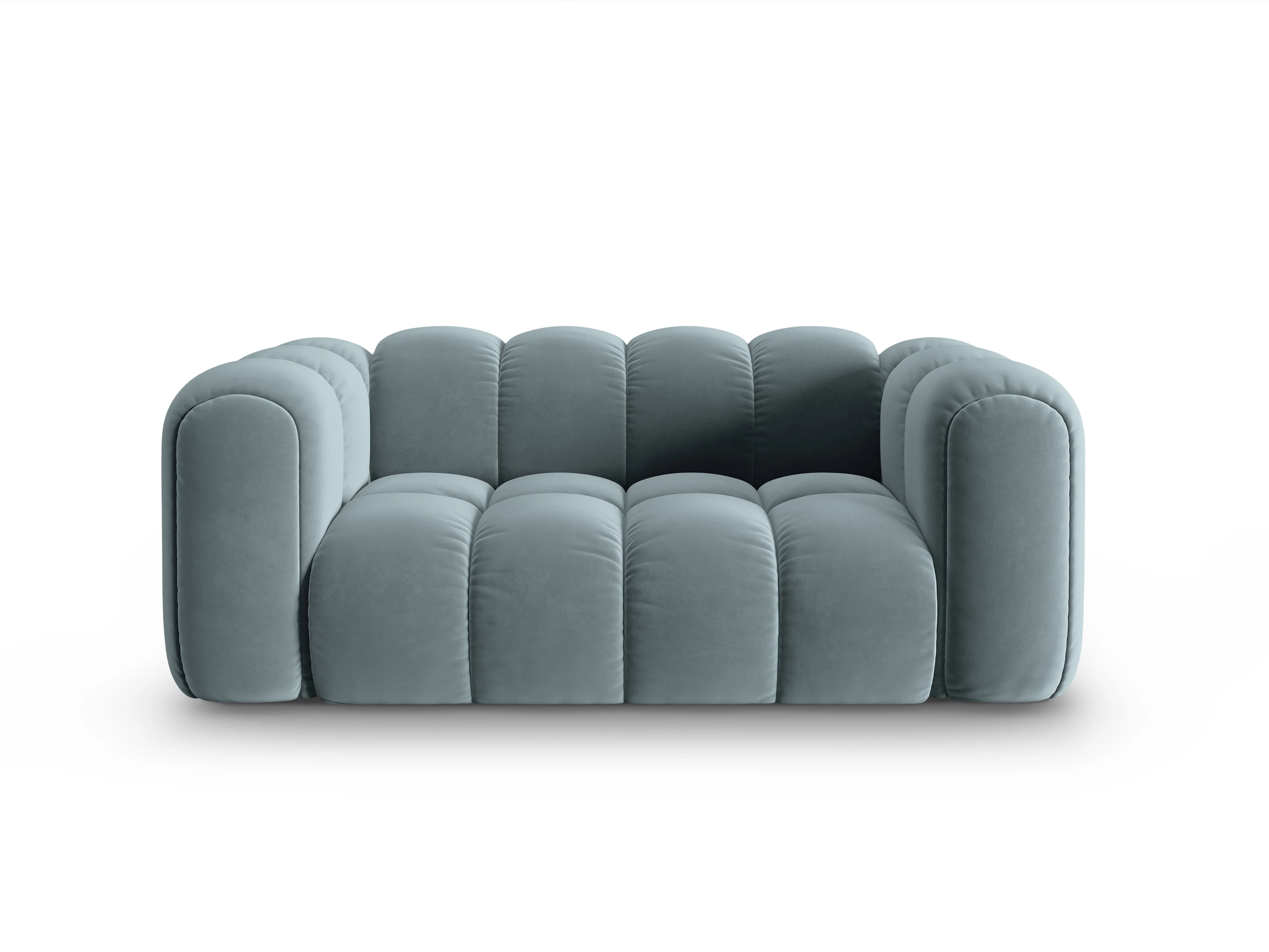 Sofa aksamitna 2-osobowa ASTRO jasnoniebieski - Image 3