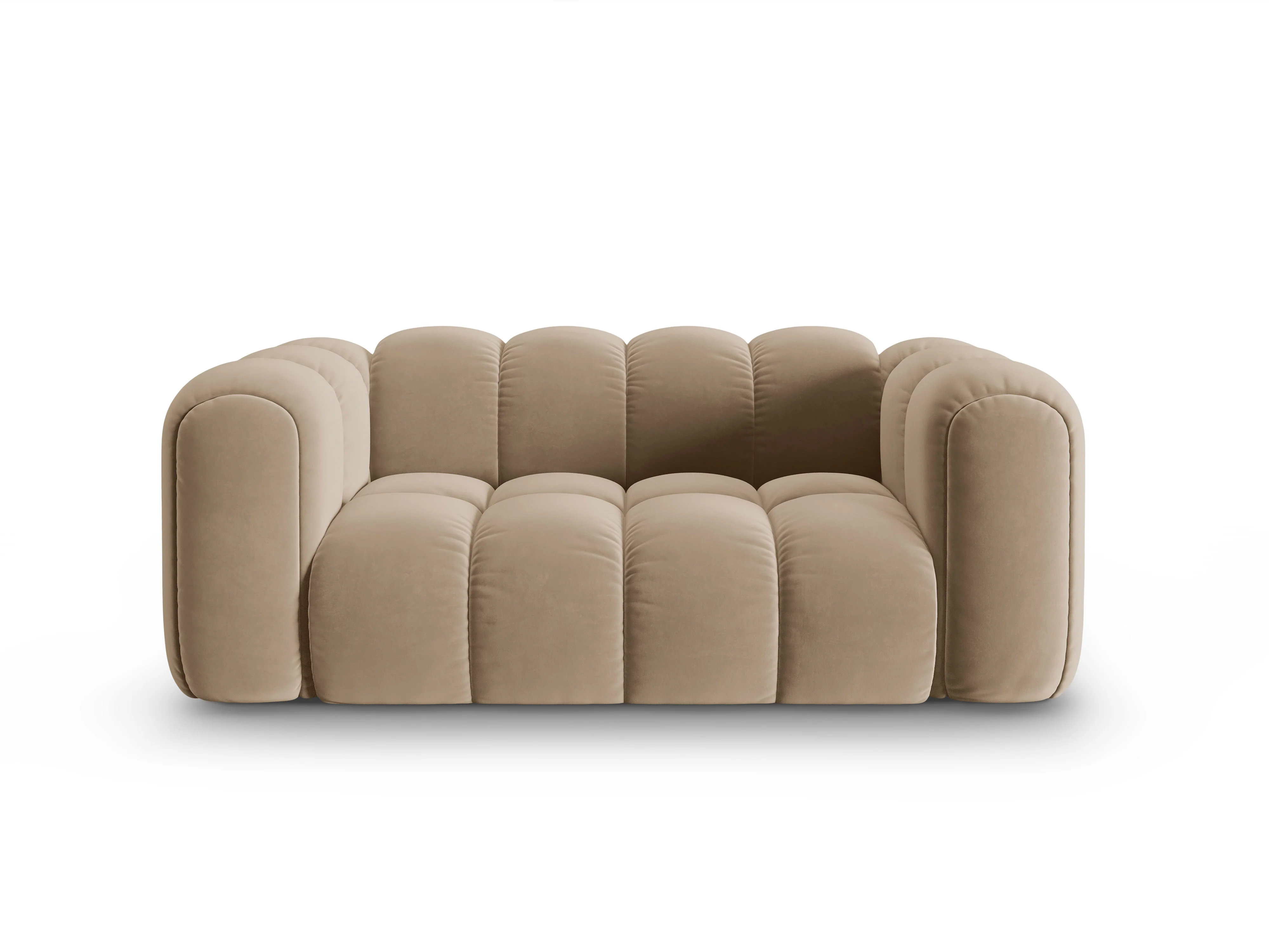 Sofa aksamitna 2-osobowa ASTRO piaskowy - Image 3
