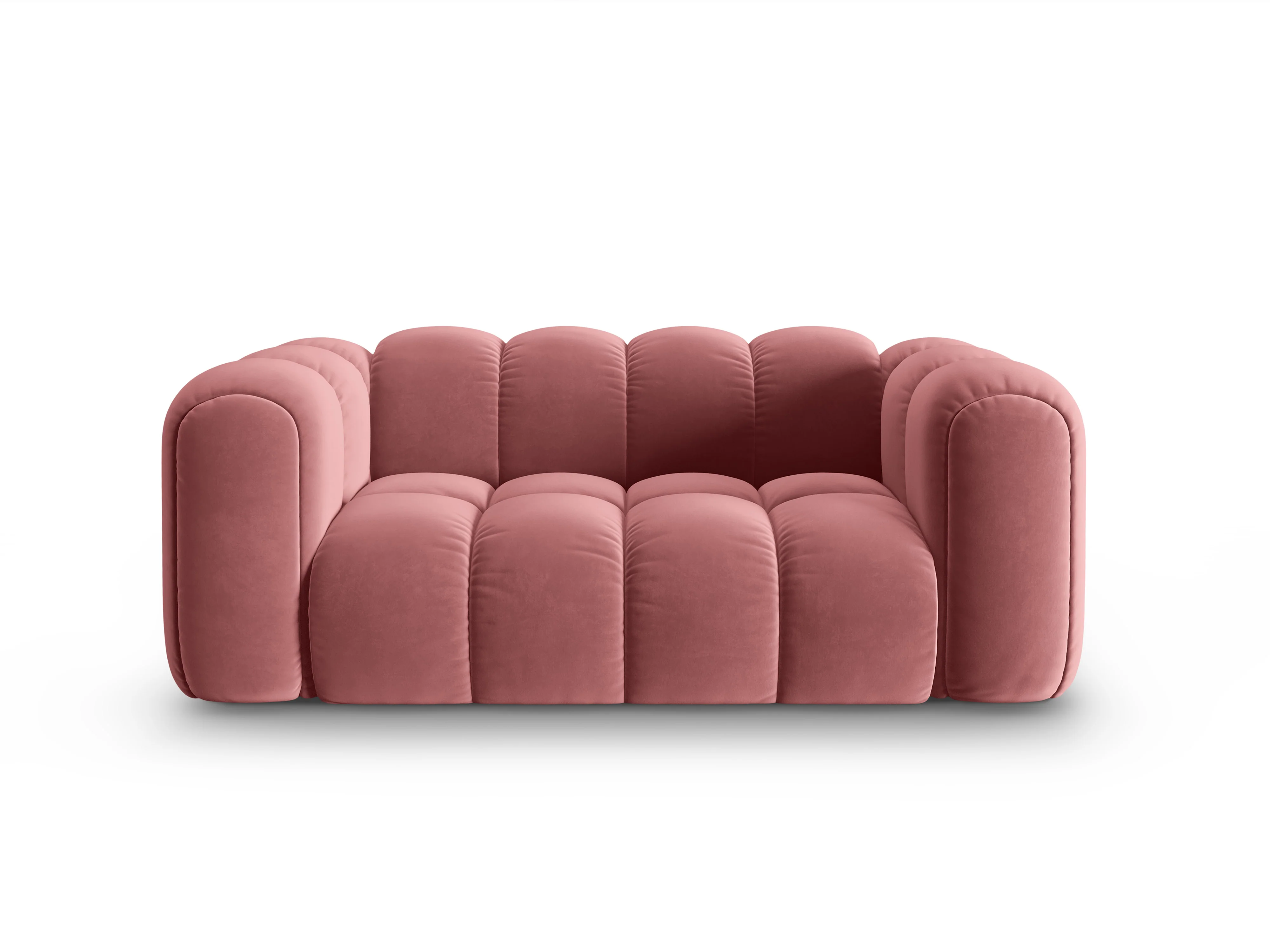 Sofa aksamitna 2-osobowa ASTRO różowy - Image 3