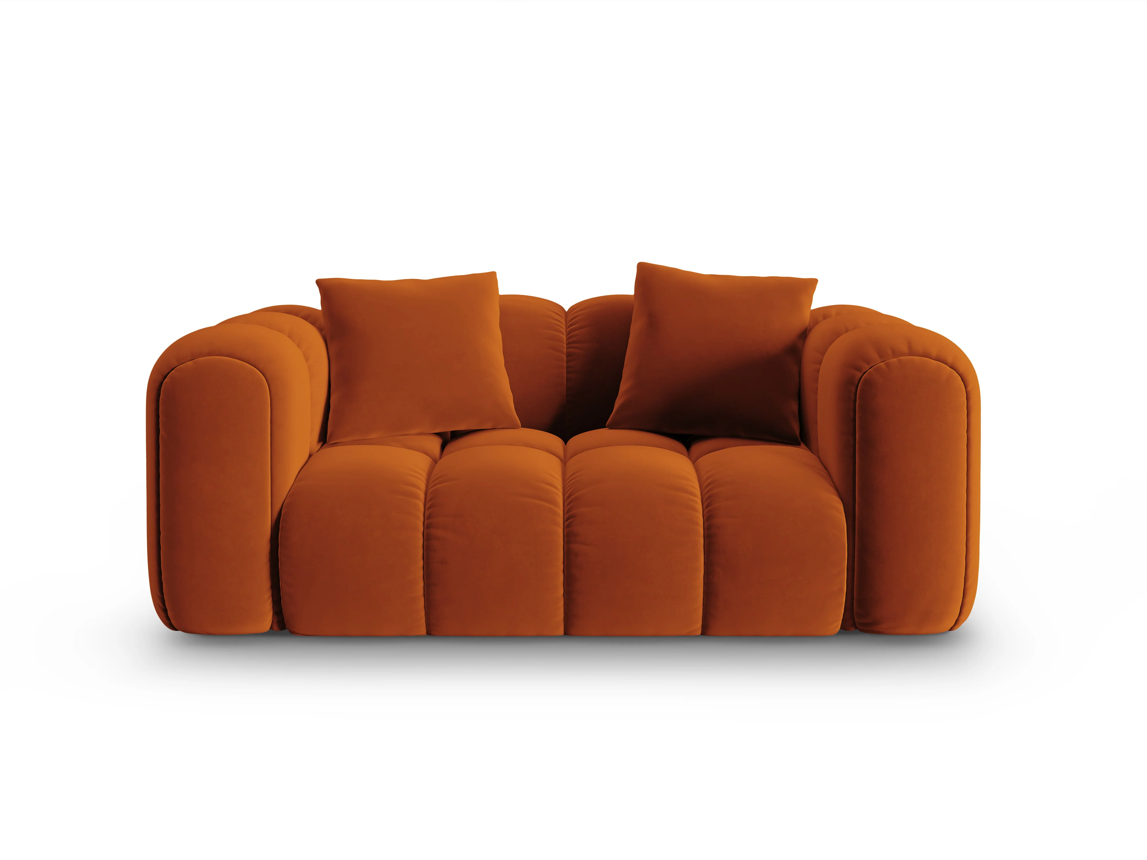 Sofa aksamitna 2-osobowa ASTRO rudy - Image 2