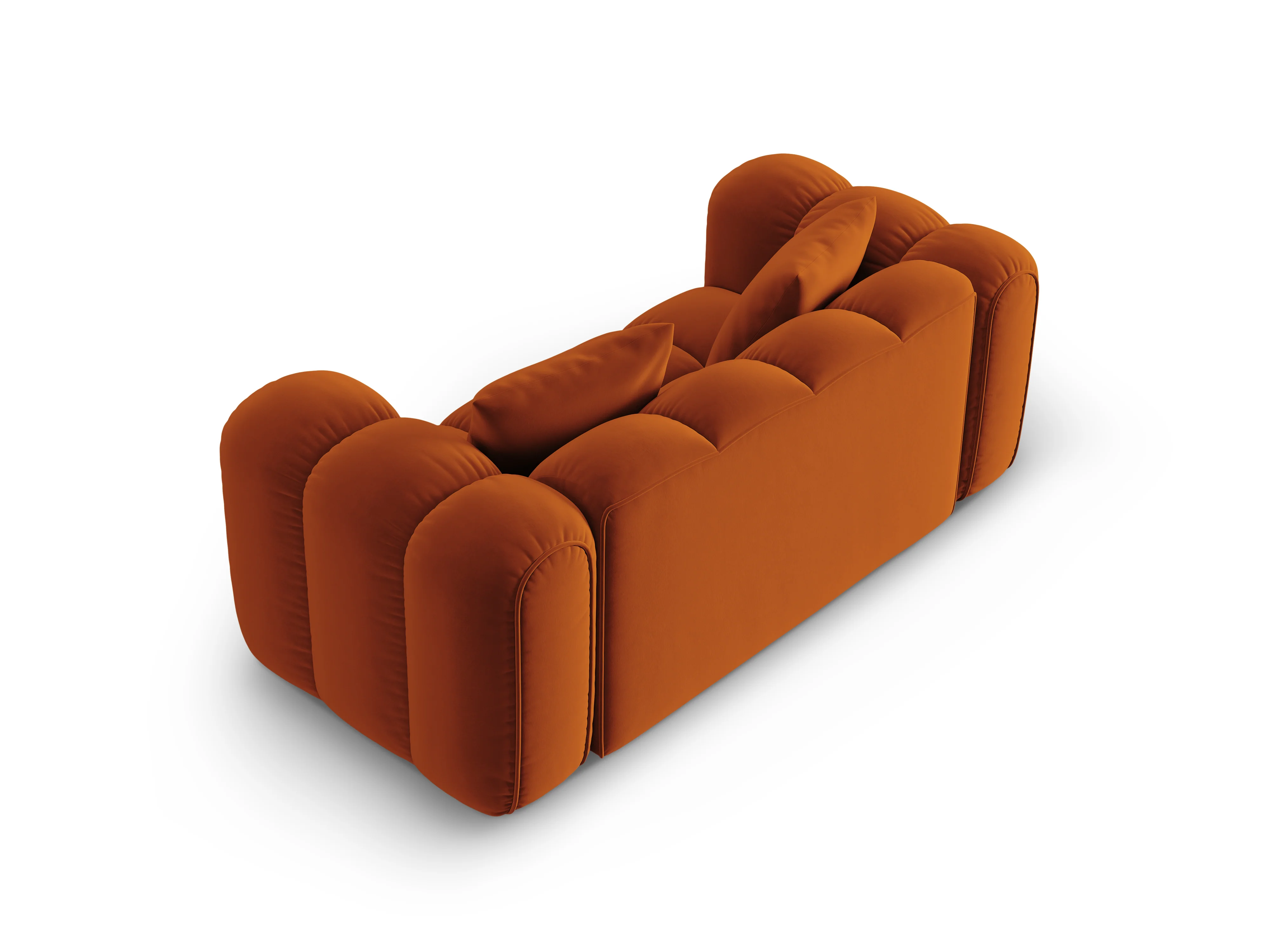 Sofa aksamitna 2-osobowa ASTRO rudy - Image 4