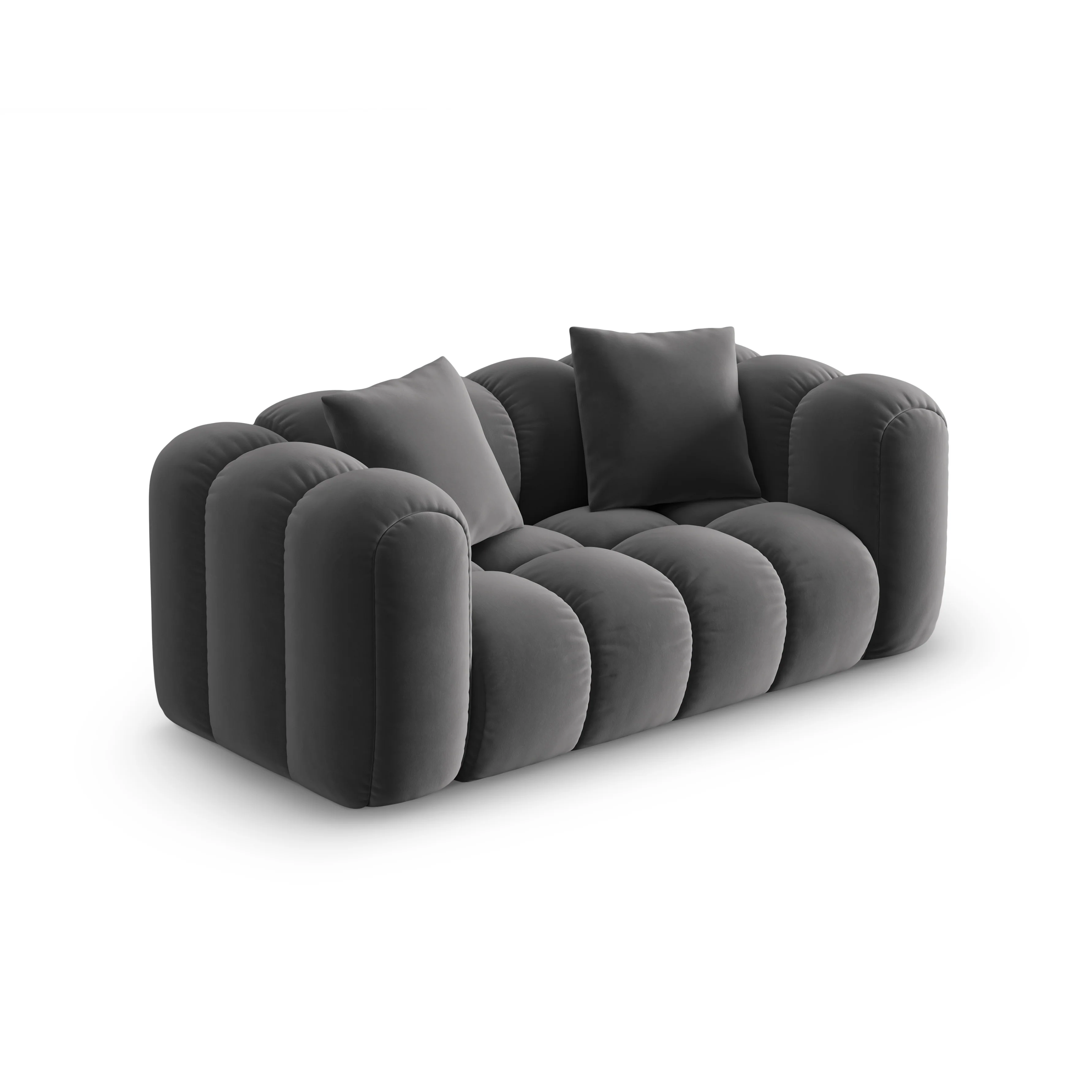 Sofa aksamitna 2-osobowa ASTRO szary