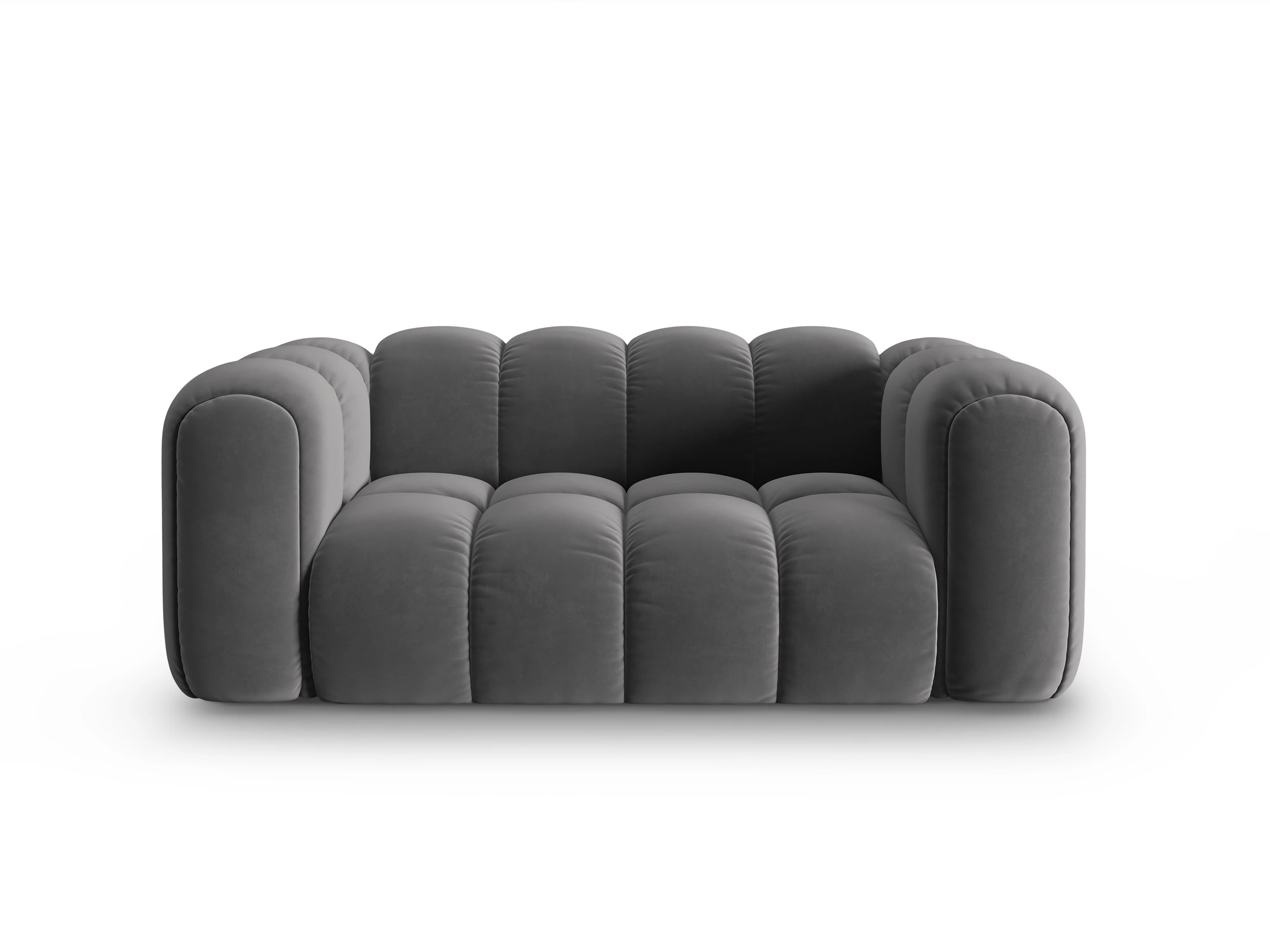 Sofa aksamitna 2-osobowa ASTRO szary - Image 3