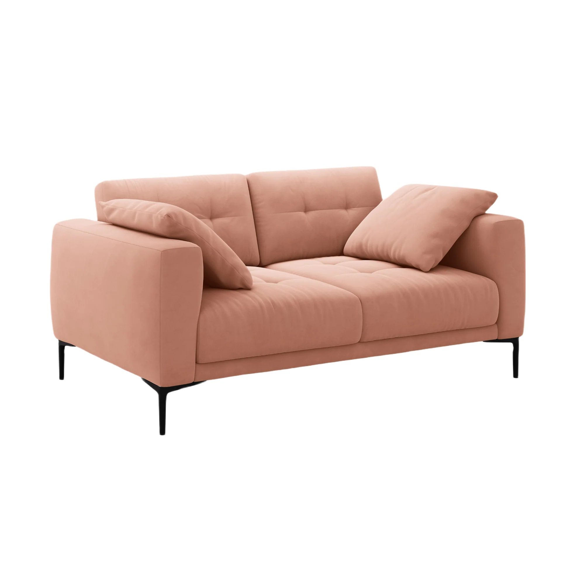 Sofa aksamitna 2-osobowa BEMY różowy