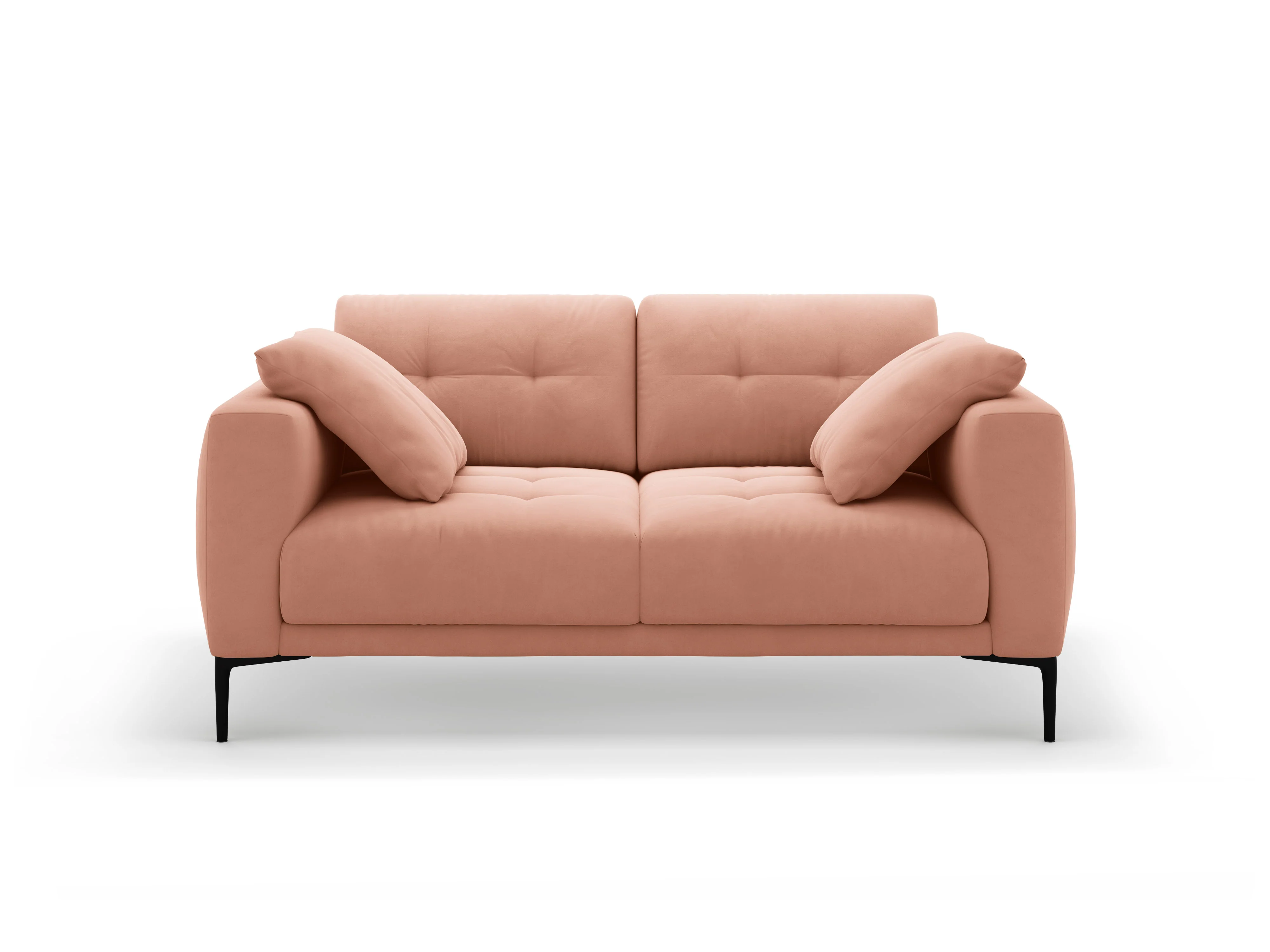 Sofa aksamitna 2-osobowa BEMY różowy - Image 4