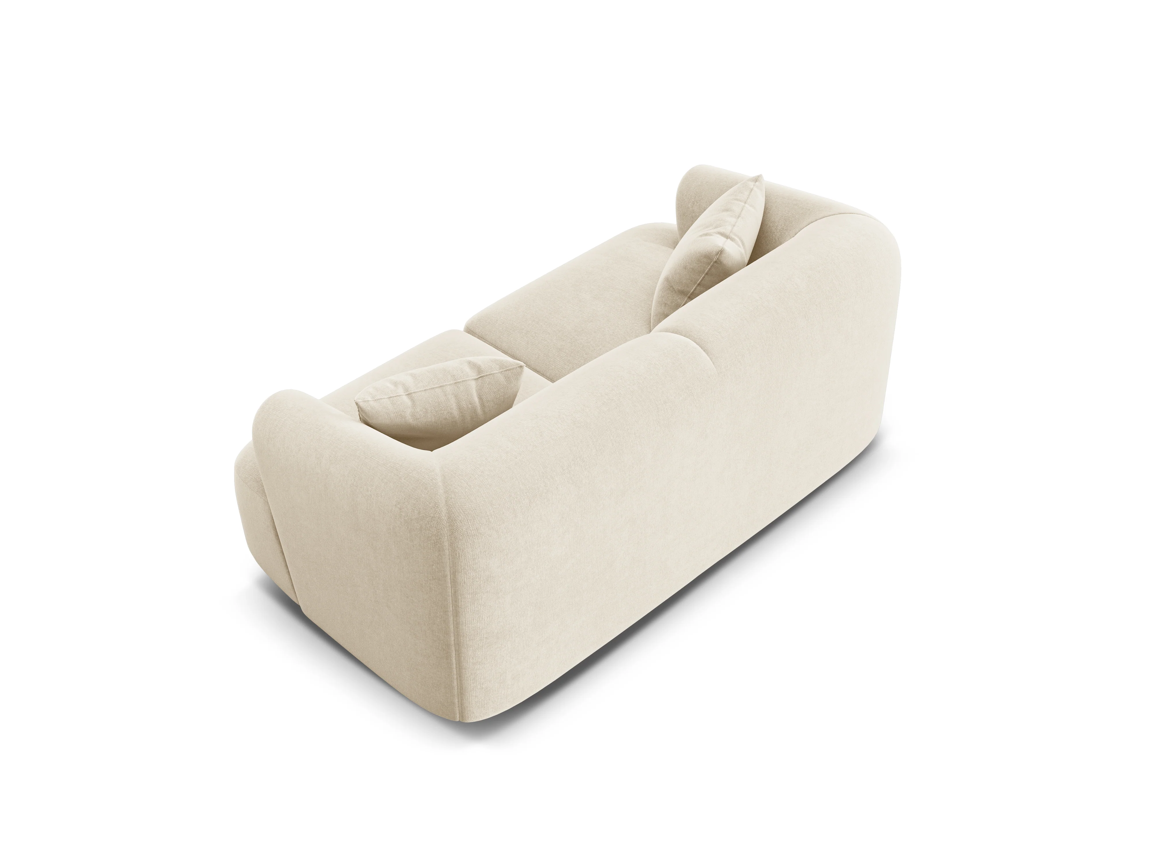 Sofa aksamitna 2-osobowa CAMPI jasnobeżowy - Image 4