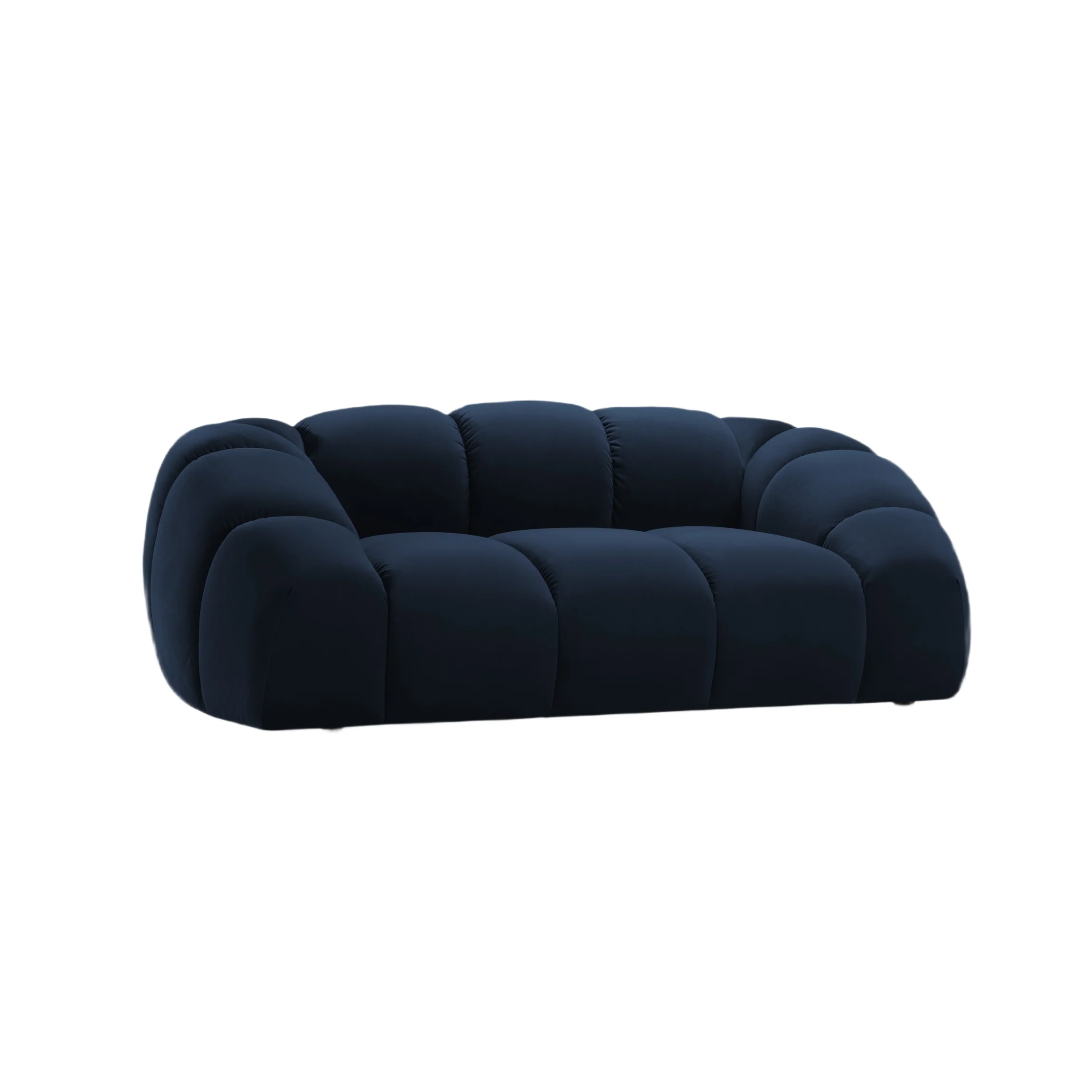 Sofa aksamitna 2-osobowa DIANA granat królewski