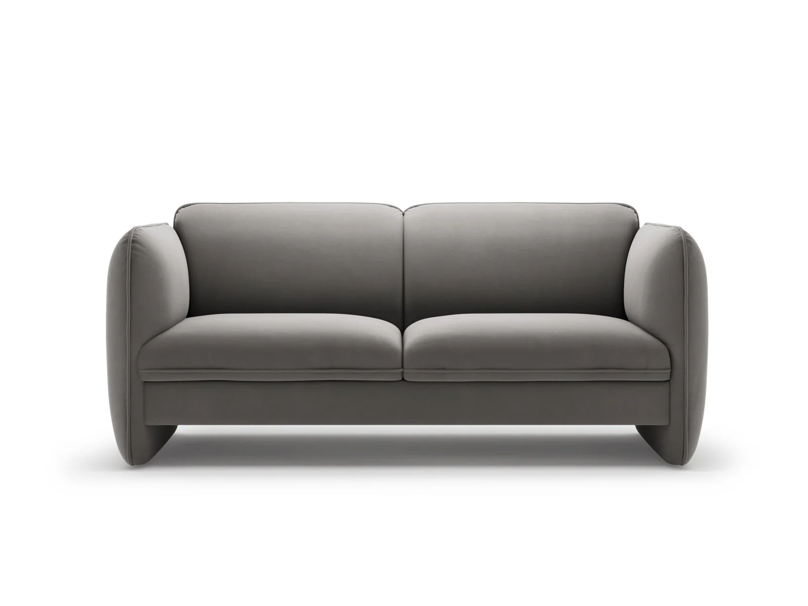 Sofa aksamitna 2-osobowa GEORGIA ciemnoszary - Image 3