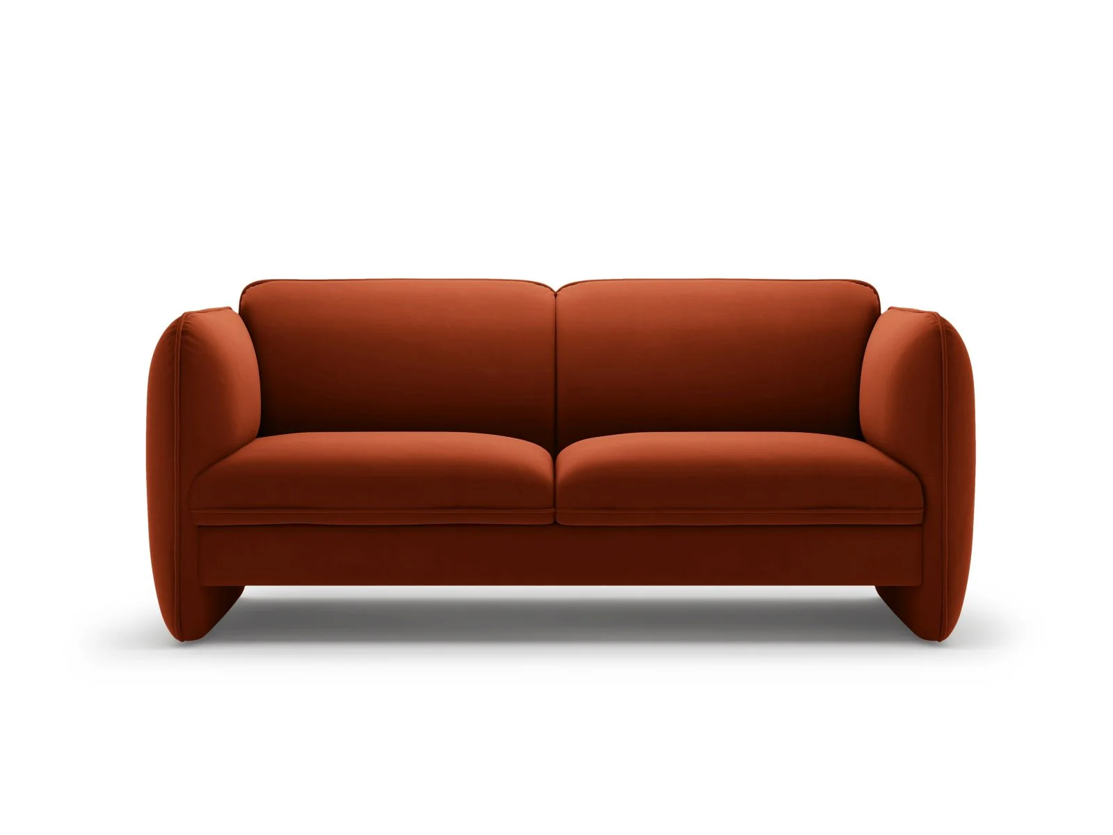 Sofa aksamitna 2-osobowa GEORGIA kasztanowy - Image 3