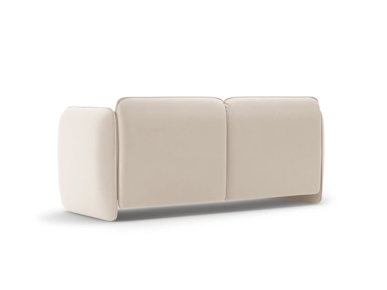 Sofa aksamitna 2-osobowa GEORGIA kość słoniowa - Image 4