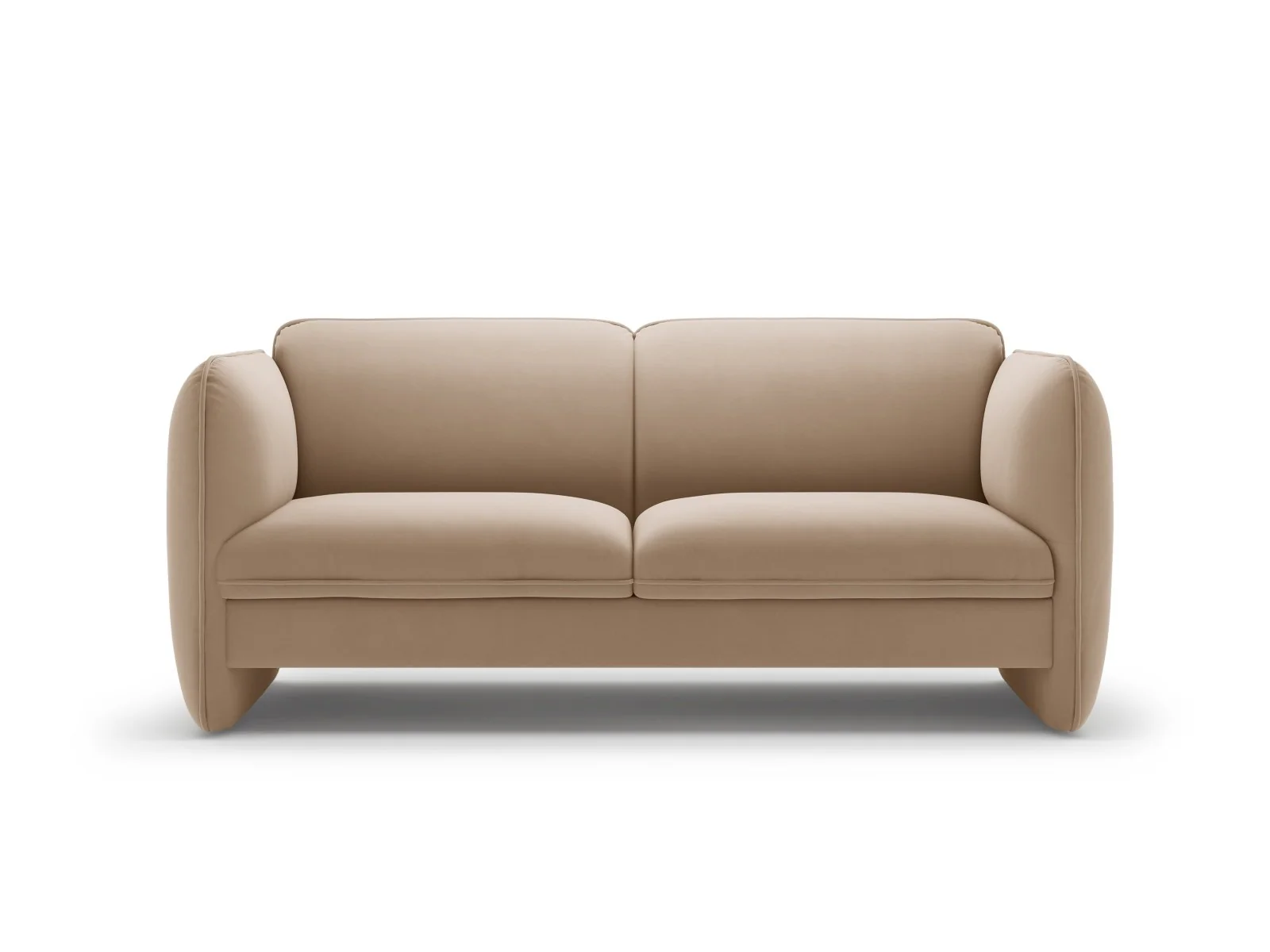 Sofa aksamitna 2-osobowa GEORGIA migdałowy beż - Image 3