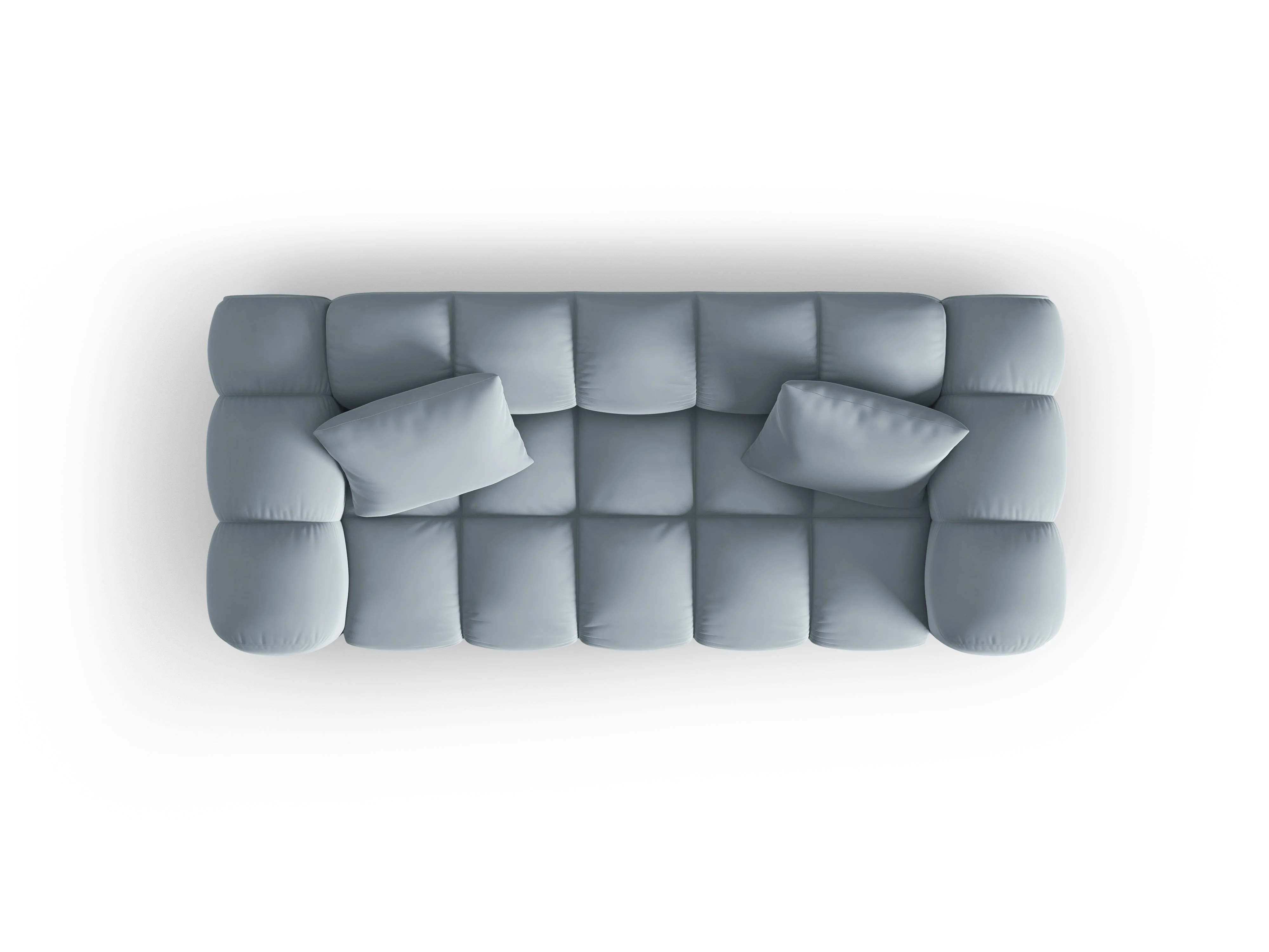 Sofa aksamitna 2-osobowa HALLEY jasnoniebieski - Image 5