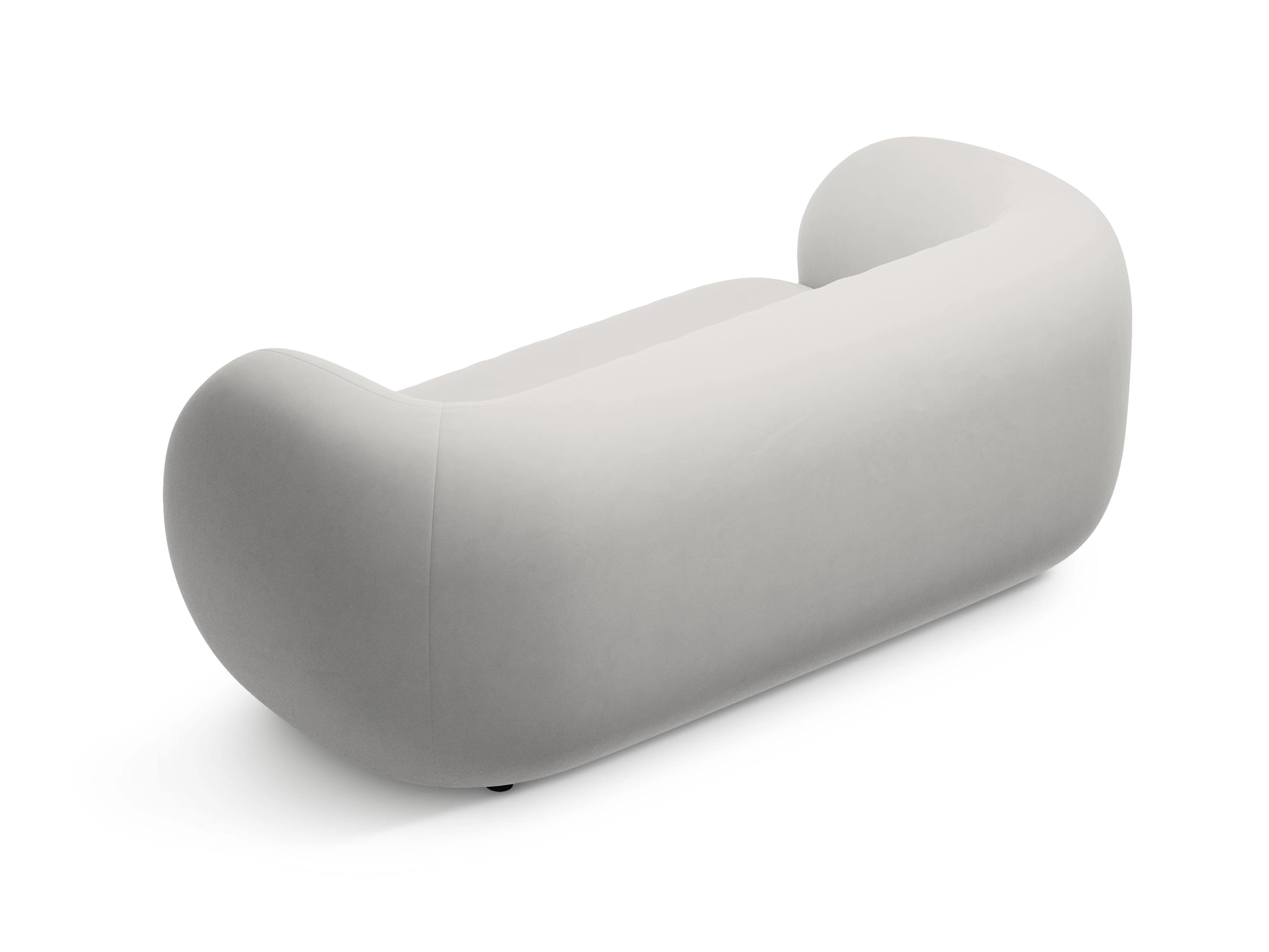 Sofa aksamitna 2-osobowa KATE jasnoszary - Image 3