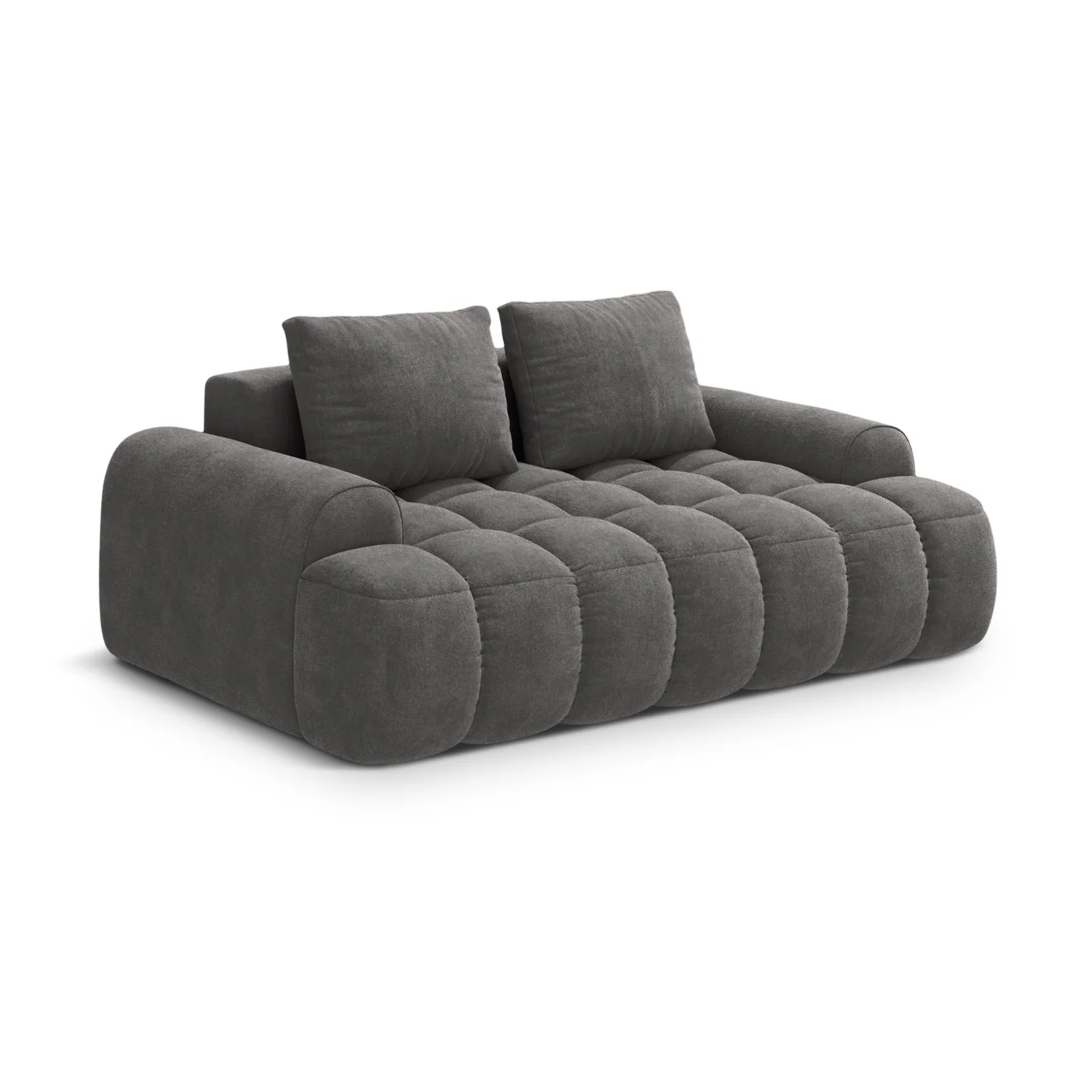 Sofa aksamitna 2-osobowa LINZ ciemnoszary
