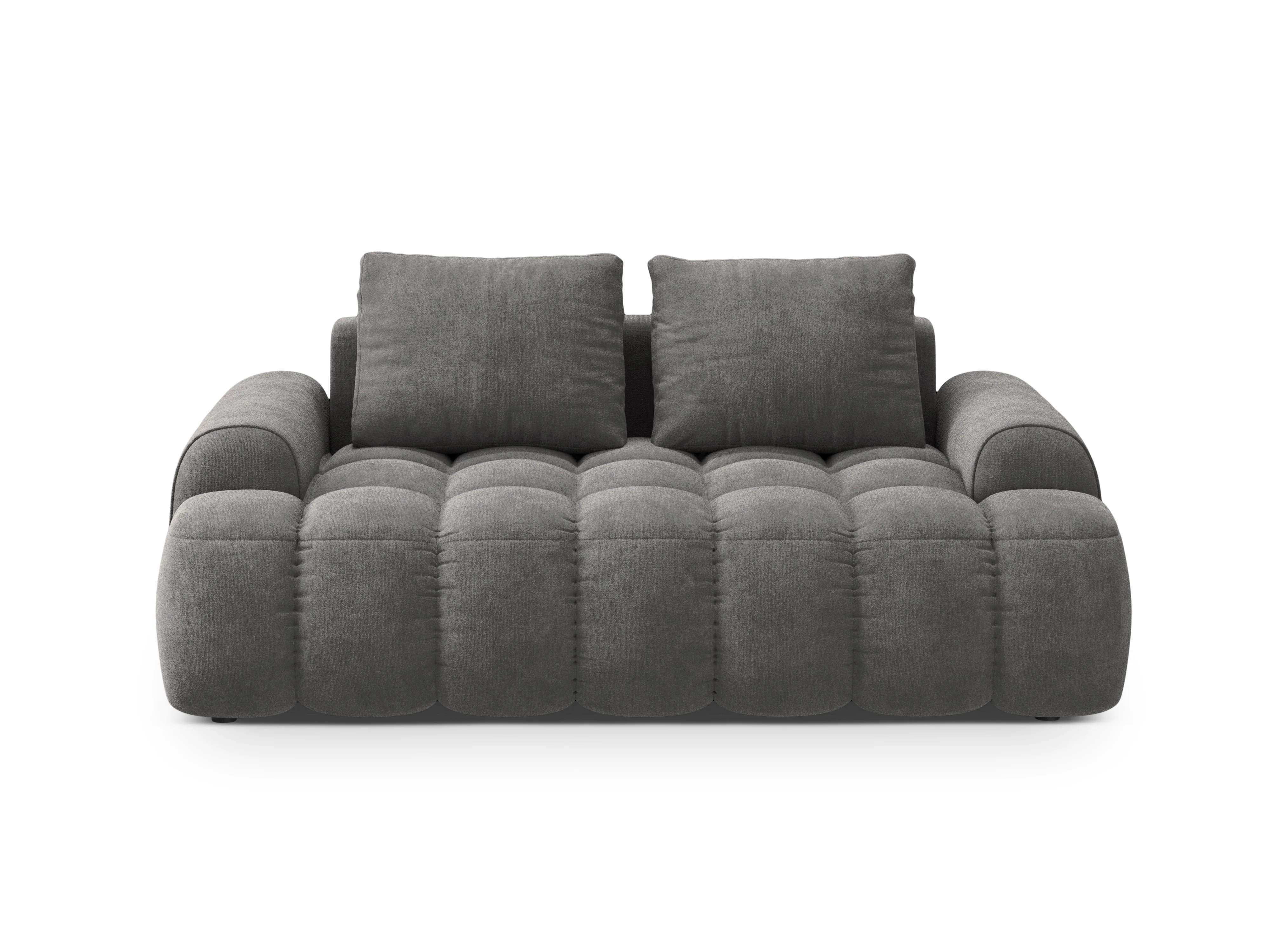 Sofa aksamitna 2-osobowa LINZ ciemnoszary - Image 5