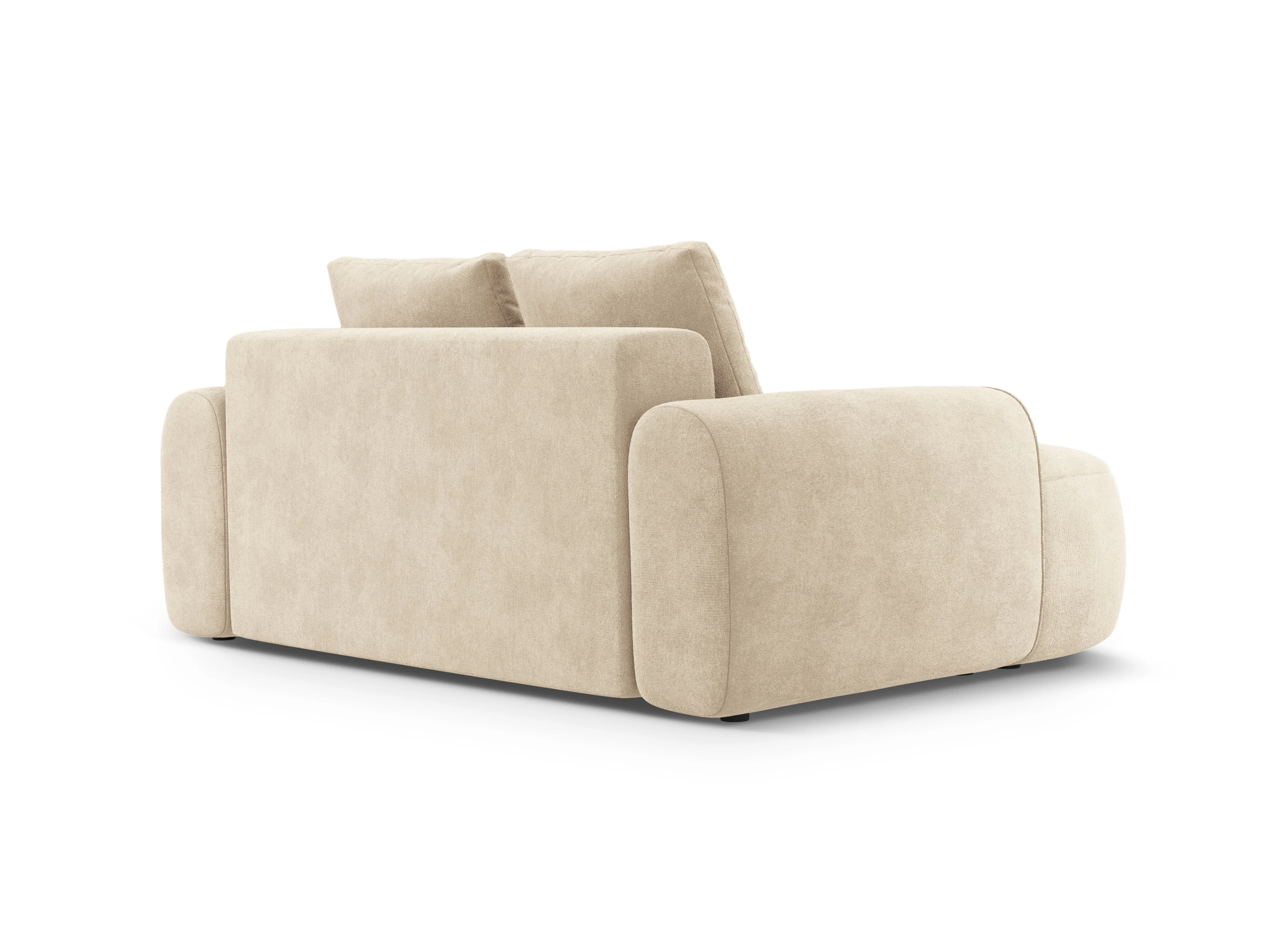 Sofa aksamitna 2-osobowa LINZ jasnobeżowy - Image 3