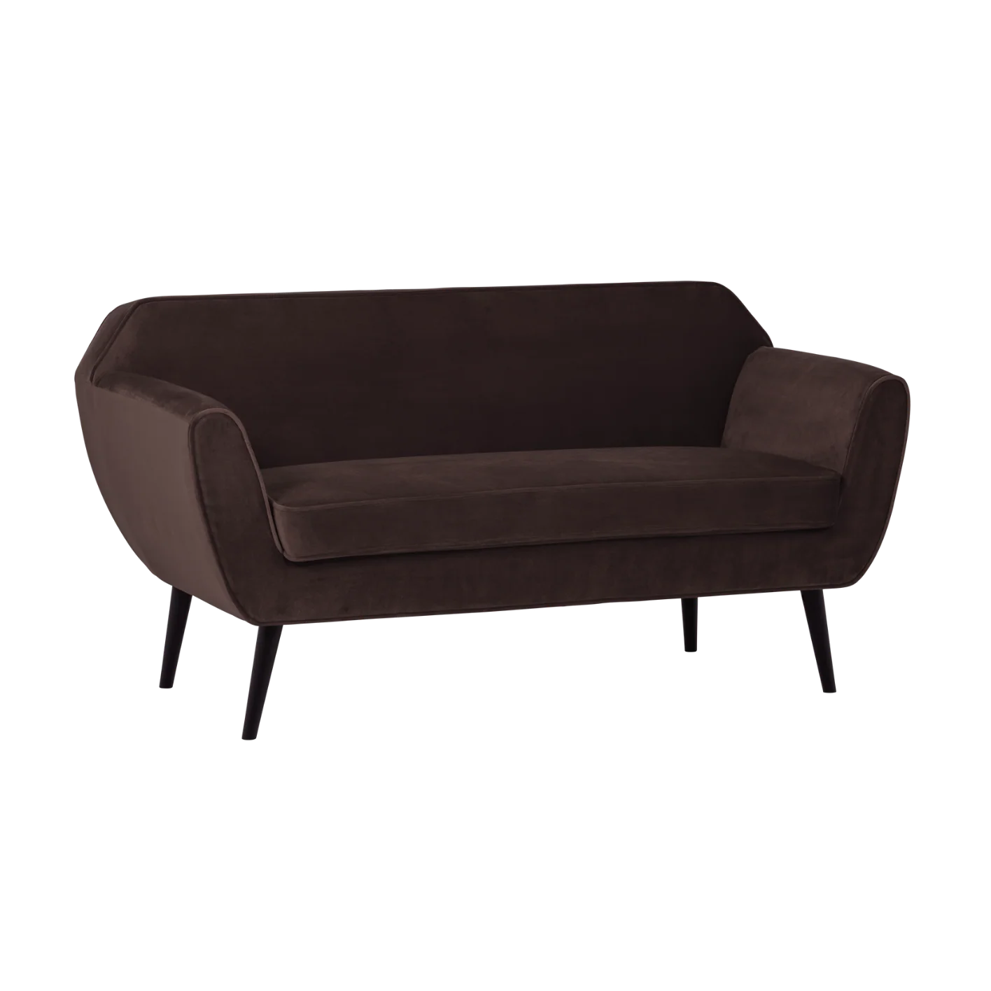 Sofa aksamitna 2-osobowa ROCCO brązowy