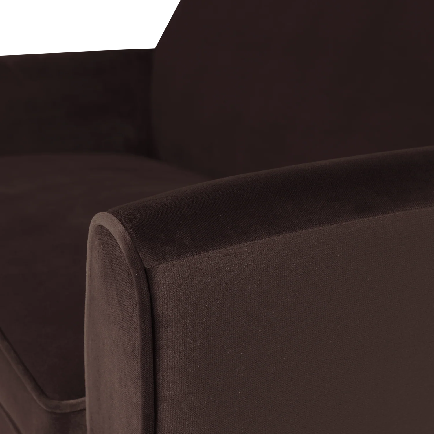 Sofa aksamitna 2-osobowa ROCCO brązowy - Image 5
