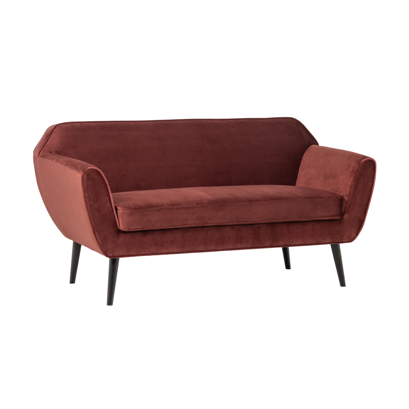 Sofa aksamitna 2-osobowa ROCCO burgundowy