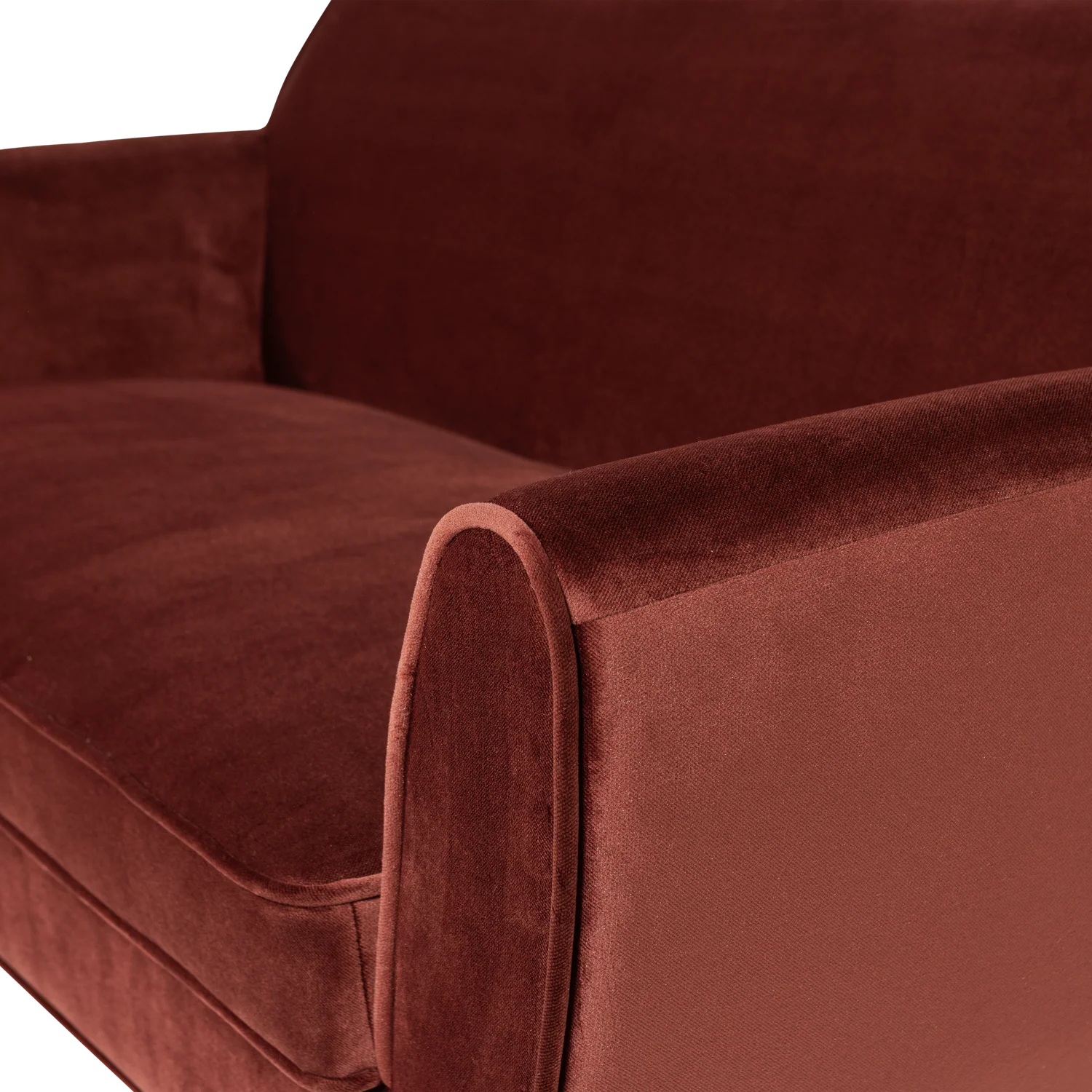 Sofa aksamitna 2-osobowa ROCCO burgundowy - Image 5