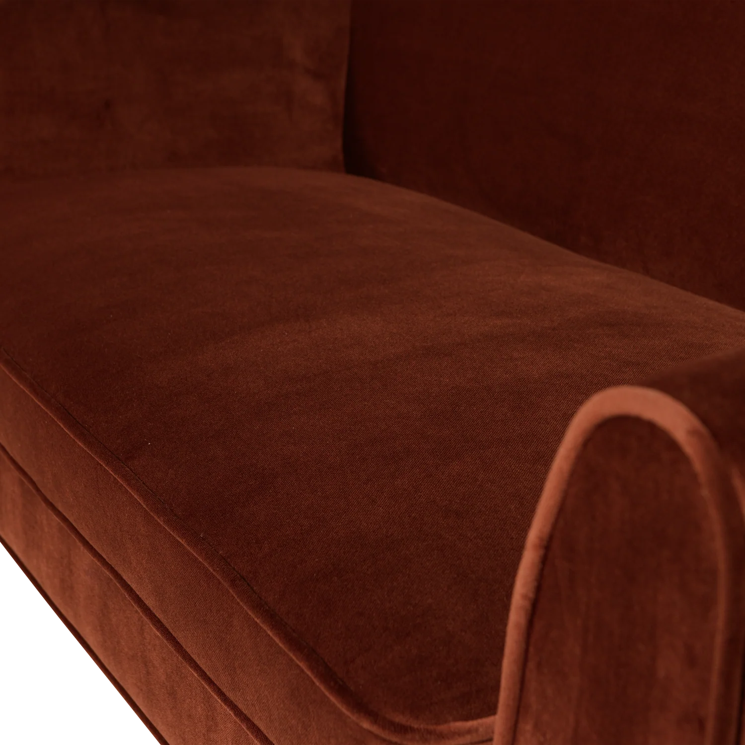 Sofa aksamitna 2-osobowa ROCCO ceglany brązowy - Image 6