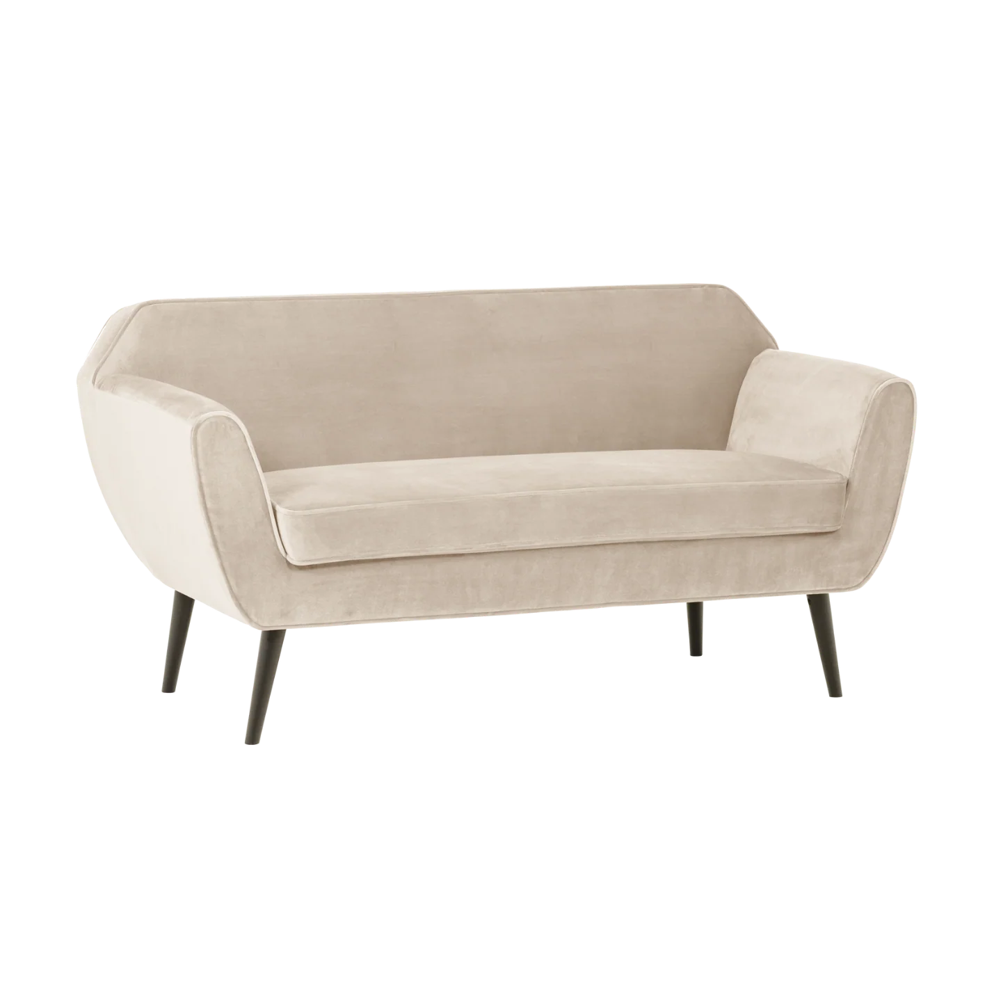 Sofa aksamitna 2-osobowa ROCCO kremowy
