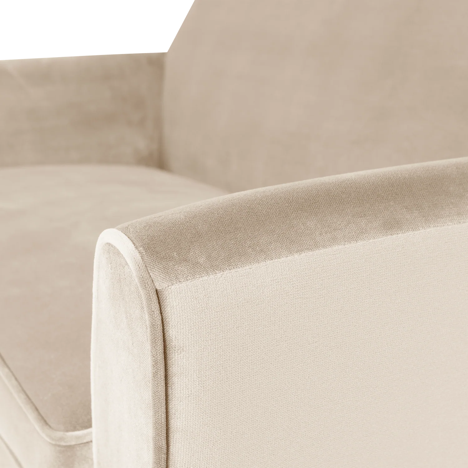 Sofa aksamitna 2-osobowa ROCCO kremowy - Image 5