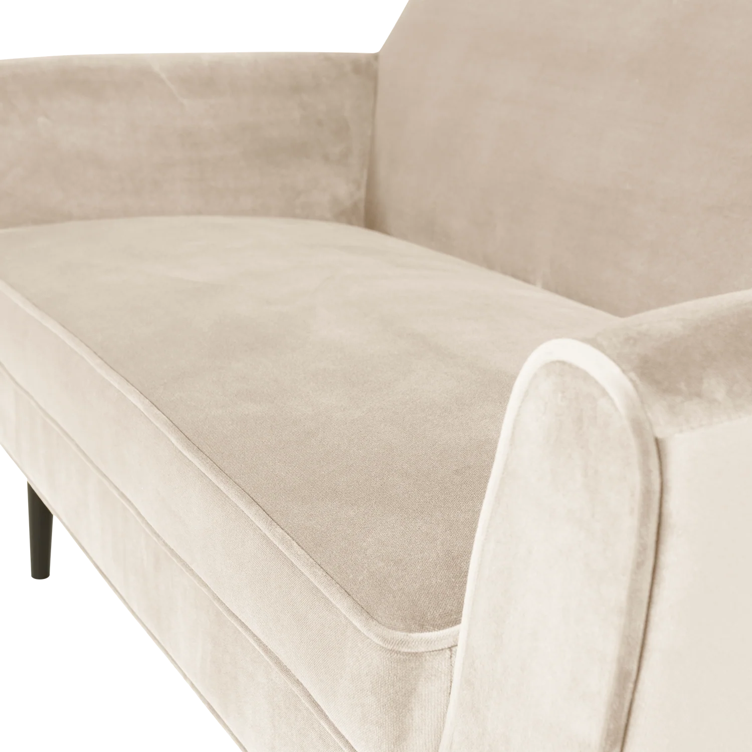 Sofa aksamitna 2-osobowa ROCCO kremowy - Image 6