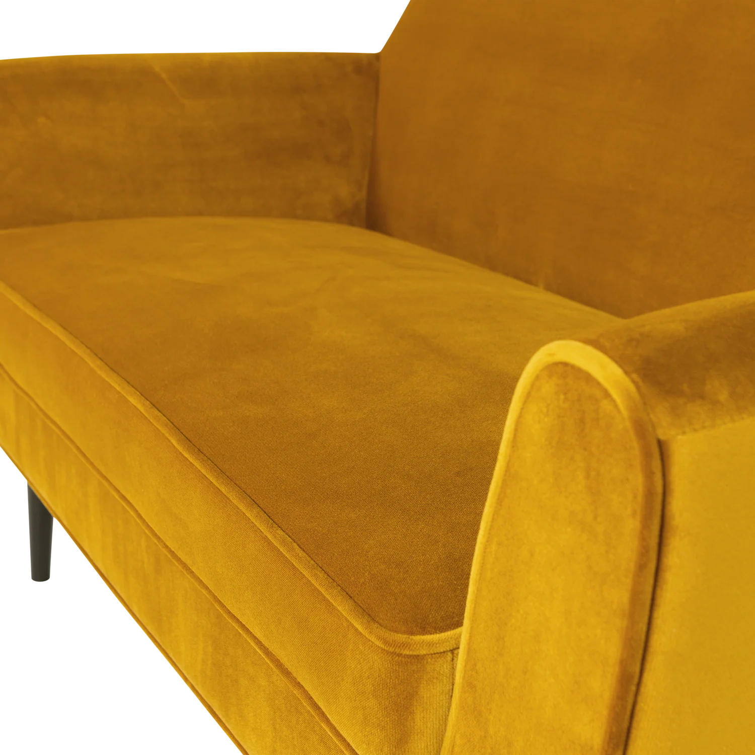 Sofa aksamitna 2-osobowa ROCCO musztardowy - Image 7