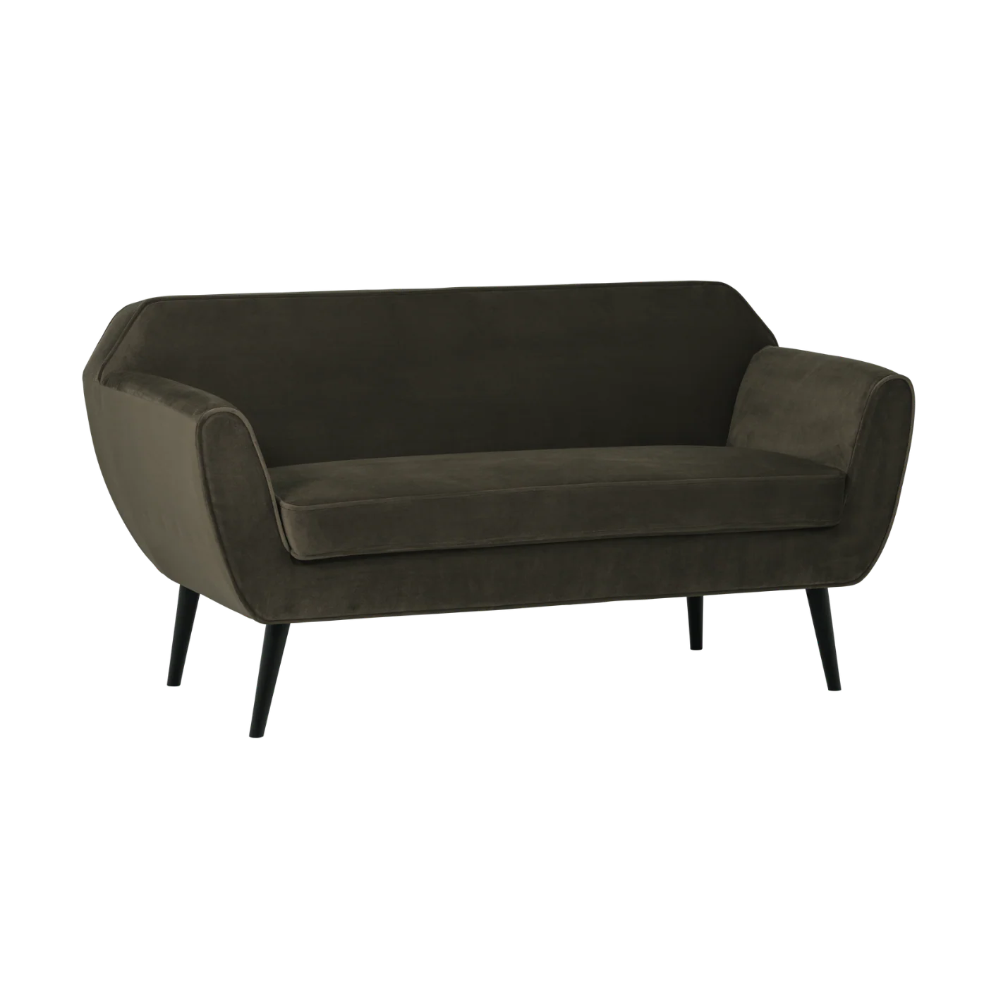 Sofa aksamitna 2-osobowa ROCCO oliwkowy