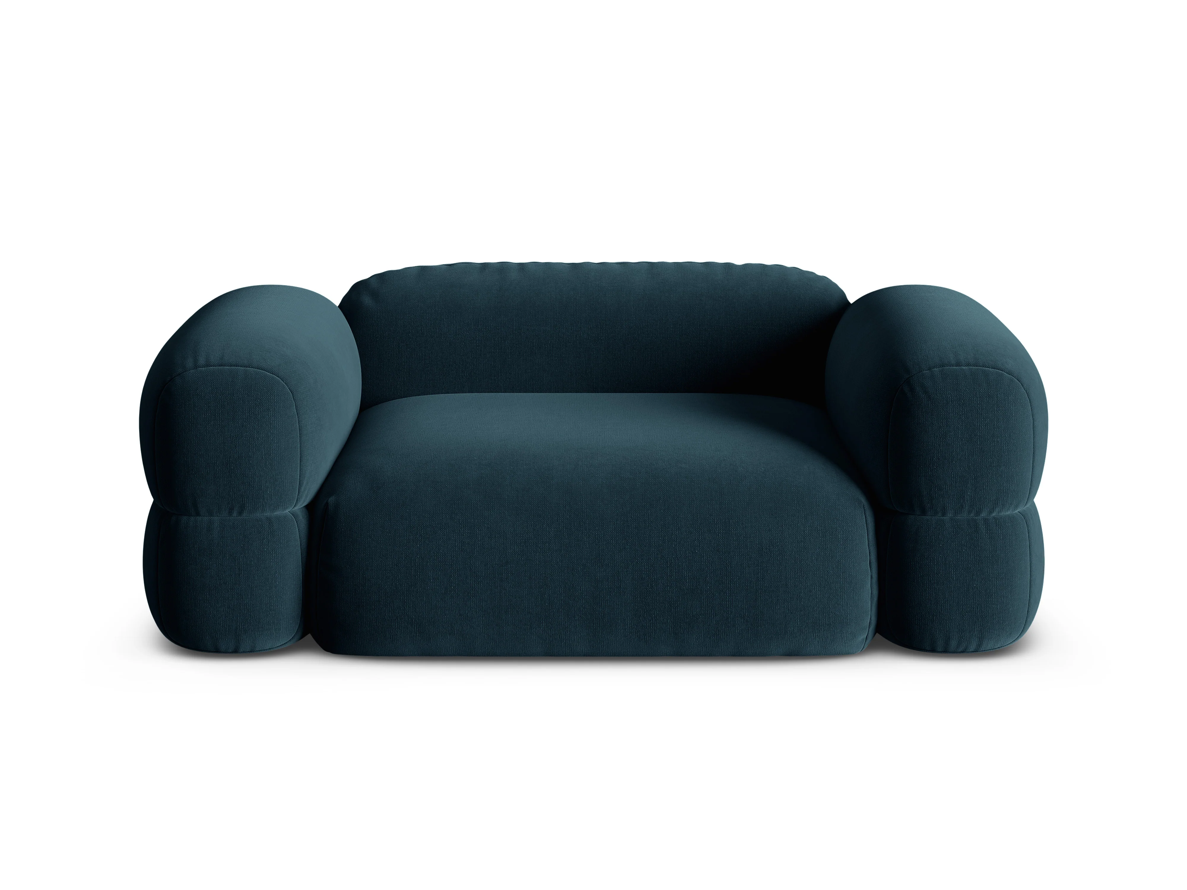 Sofa aksamitna 2-osobowa ROGER niebieski petrol - Image 3