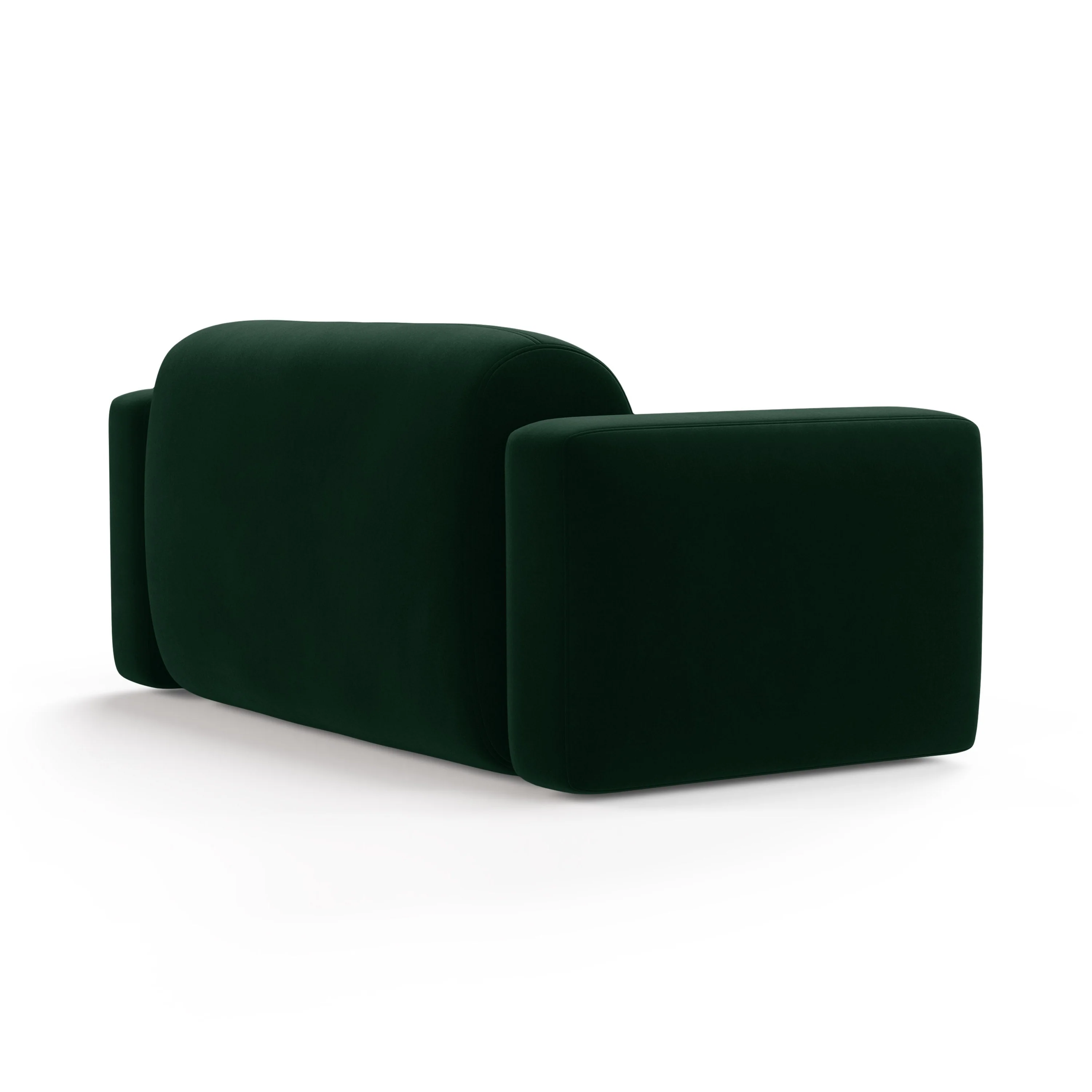 Sofa aksamitna 2-osobowa STRINO butelkowa zieleń - Image 3