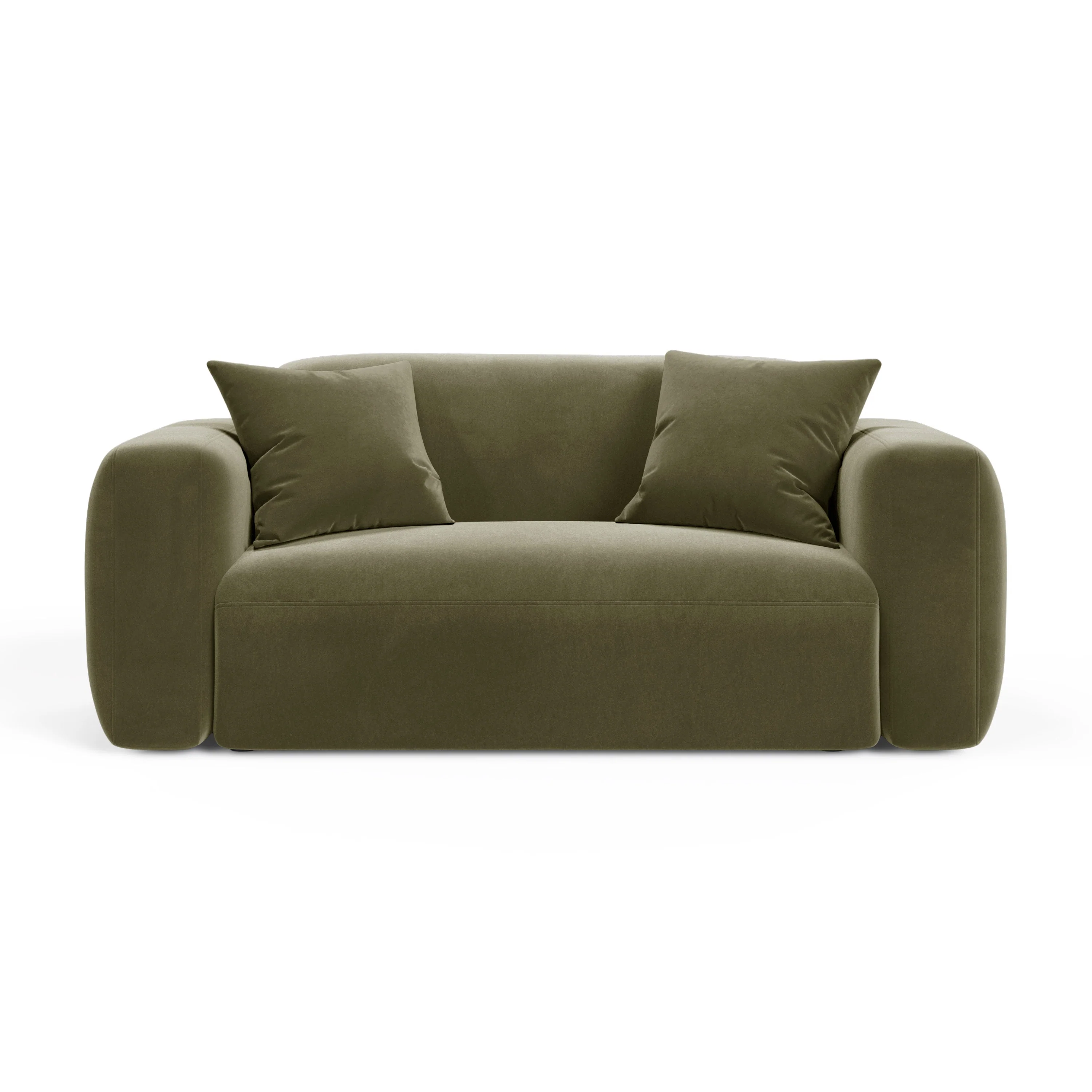 Sofa aksamitna 2-osobowa STRINO zielony - Image 2