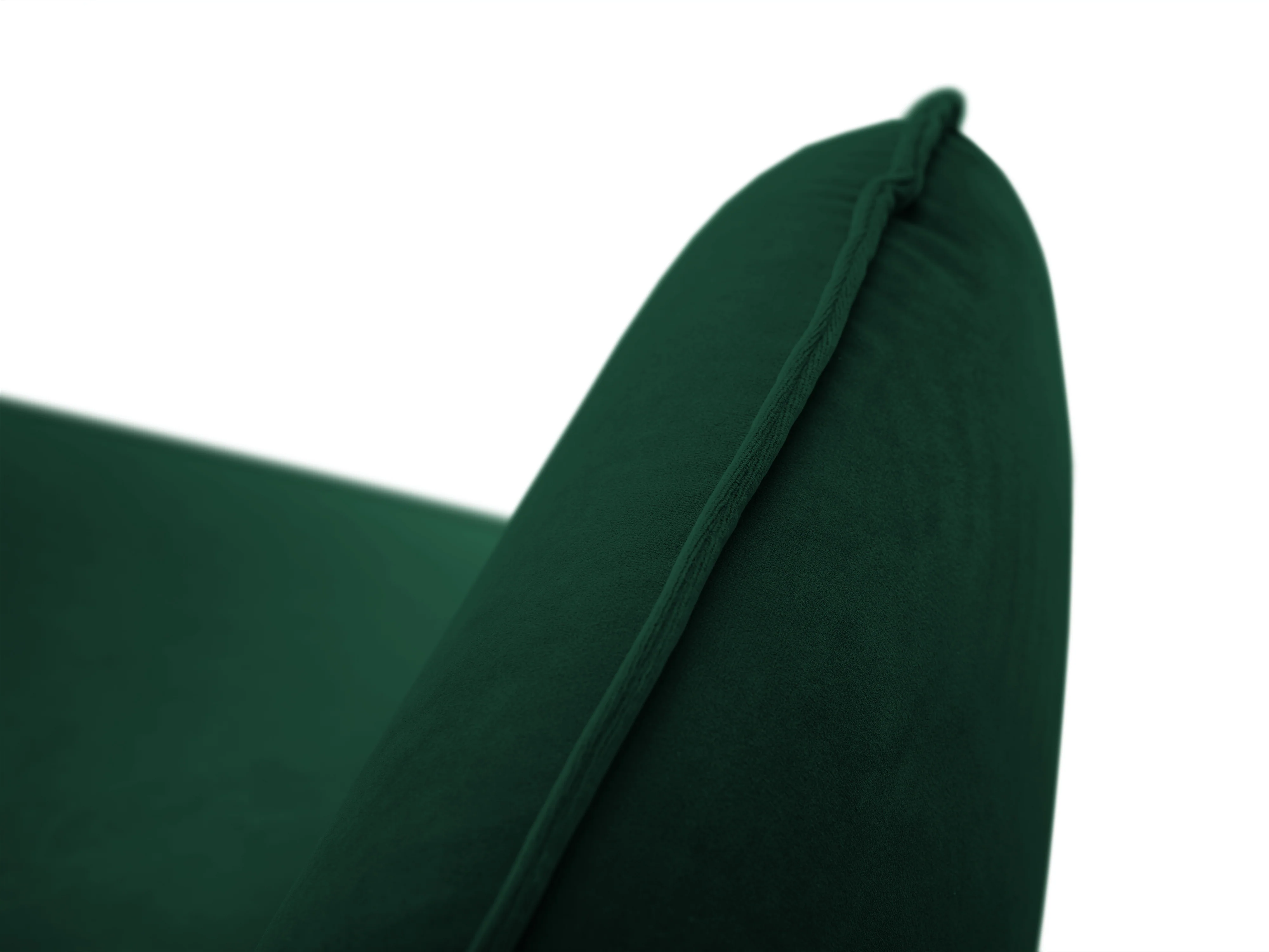 Sofa aksamitna 2-osobowa VIENNA butelkowa zieleń ze złotą podstawą - Image 3