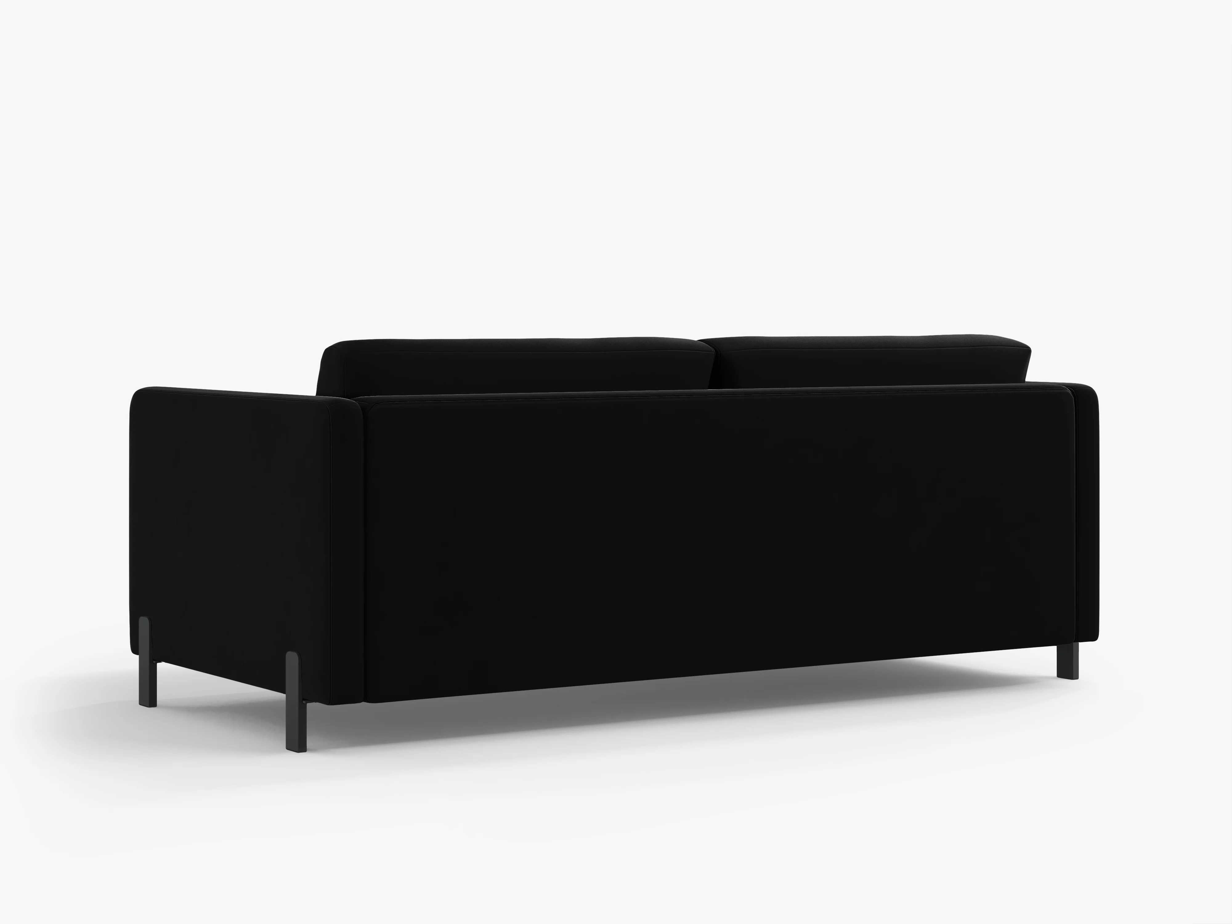 Sofa aksamitna 2-osobowa z funkcją spania GLORIA czarny - Image 4