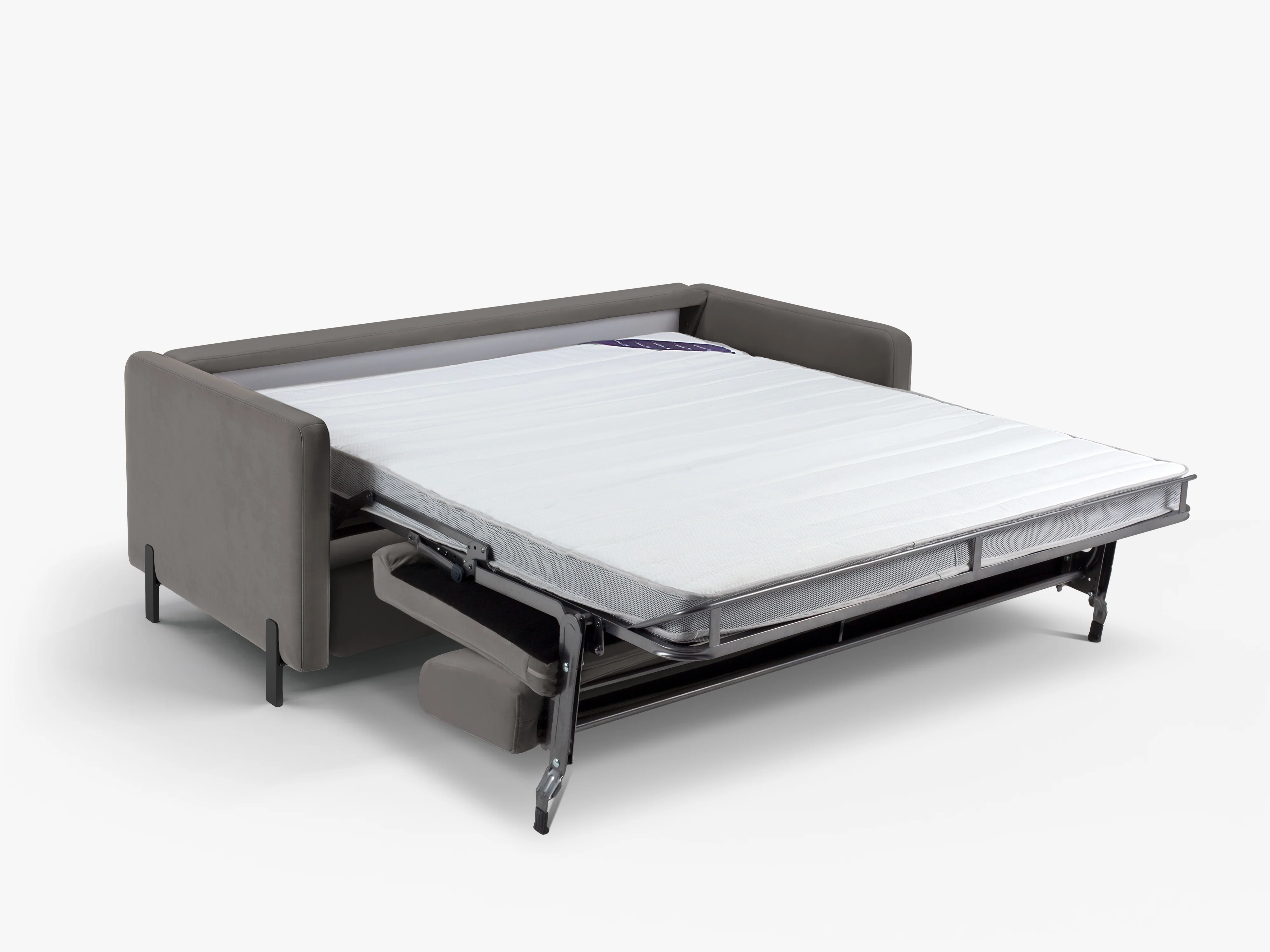 Sofa aksamitna 2-osobowa z funkcją spania GLORIA szary - Image 7