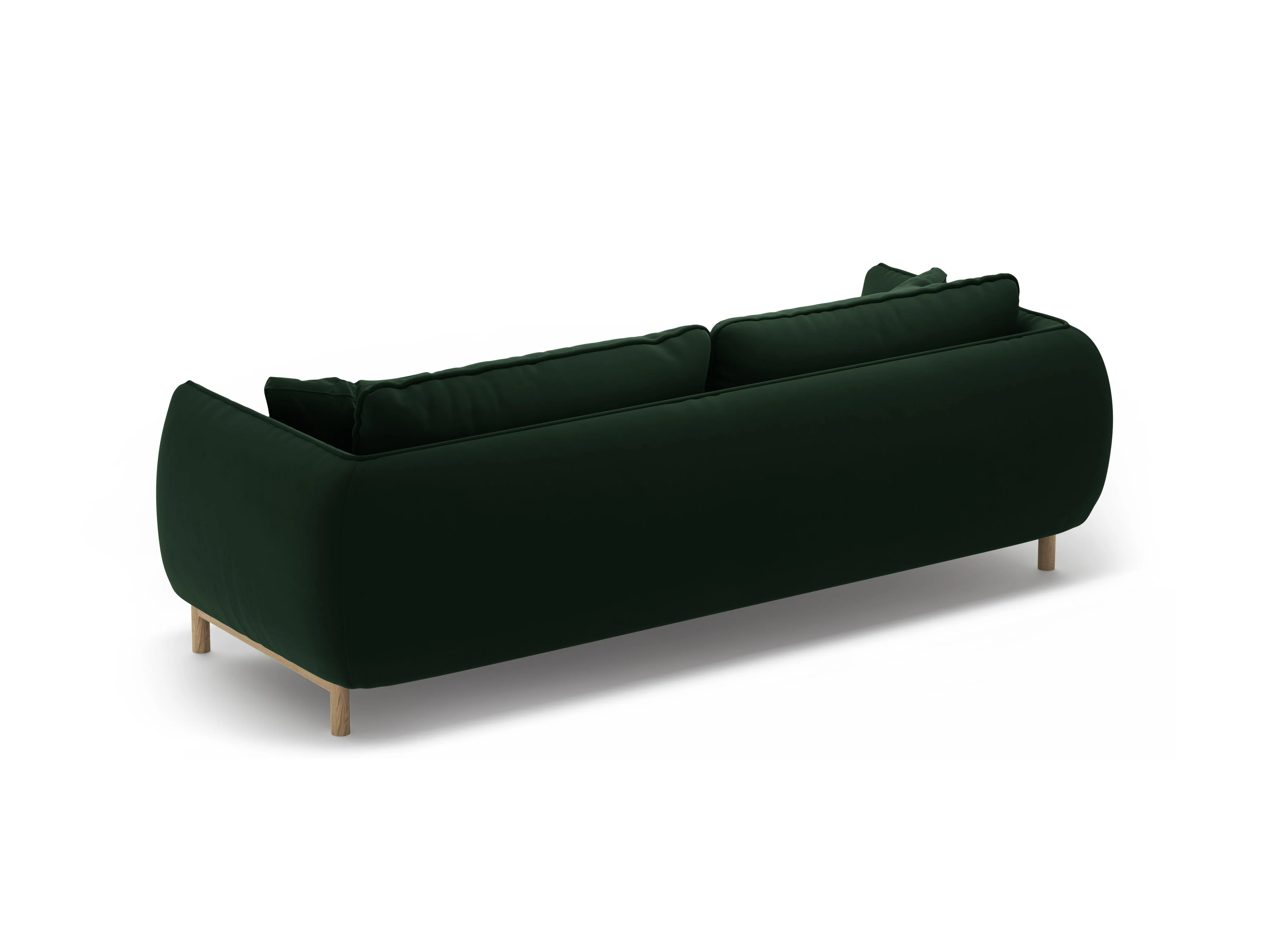 Sofa aksamitna 3-osobowa ADA butelkowa zieleń - Image 4