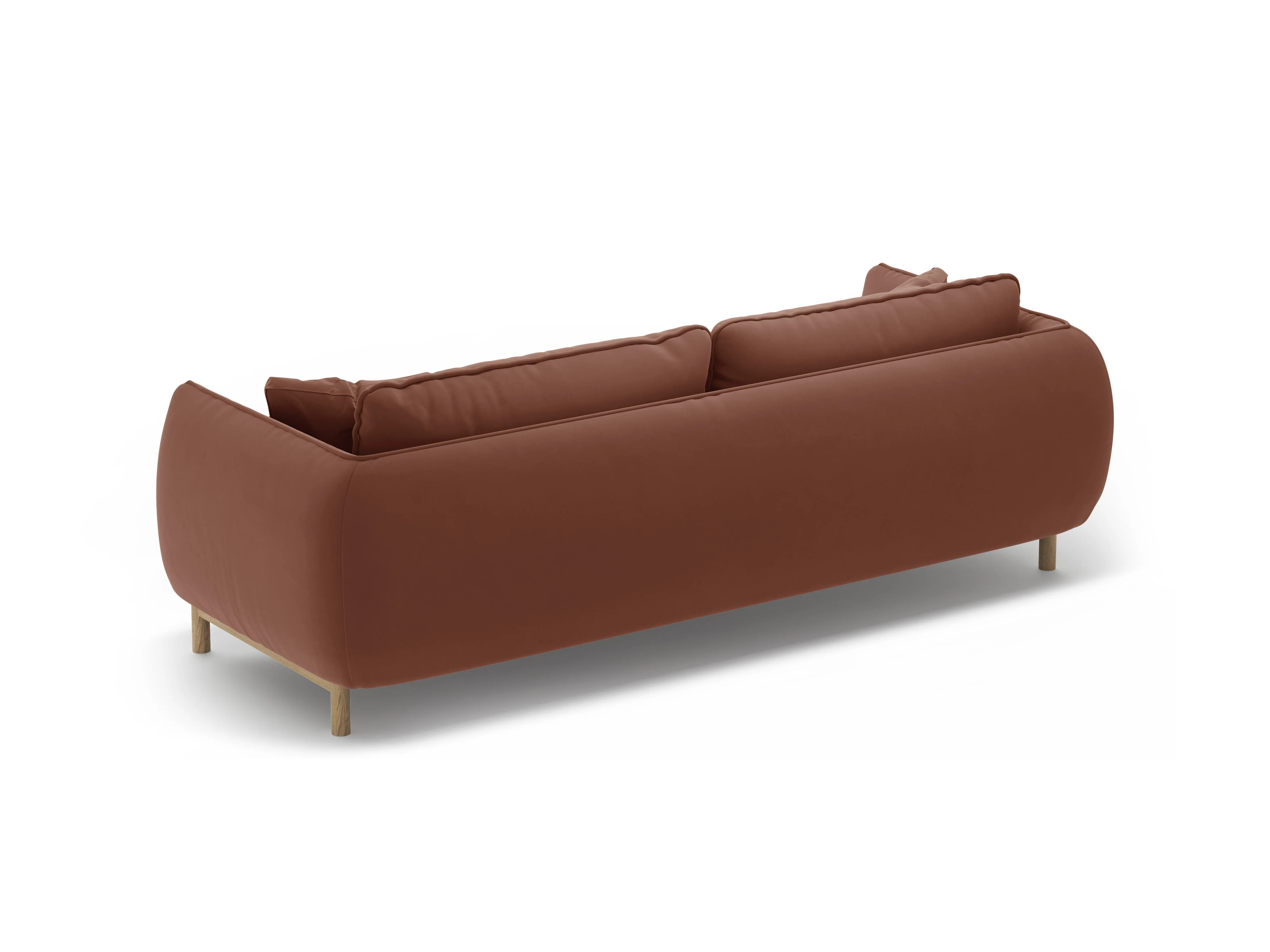 Sofa aksamitna 3-osobowa ADA cuoio - Image 3