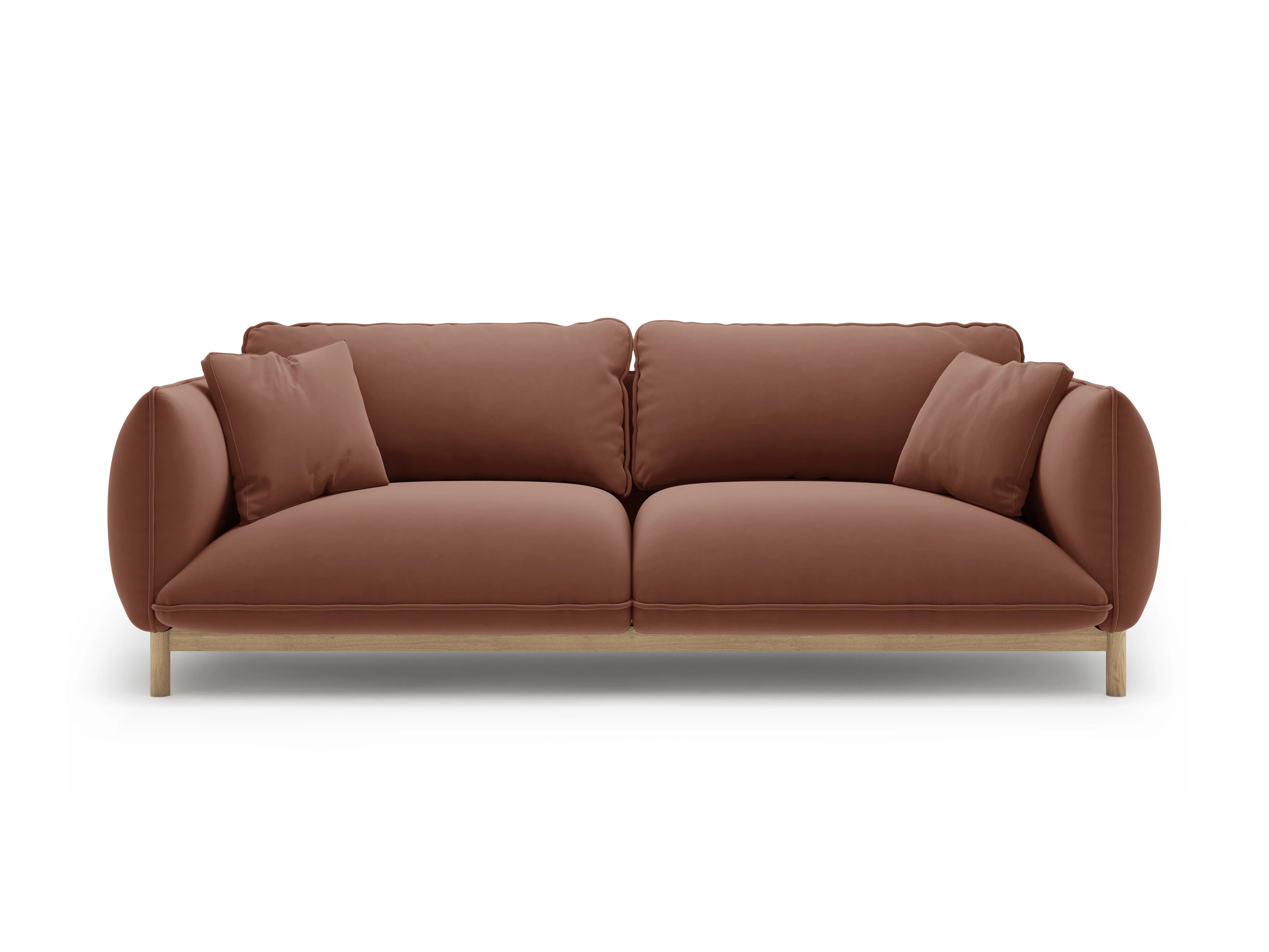Sofa aksamitna 3-osobowa ADA cuoio - Image 5
