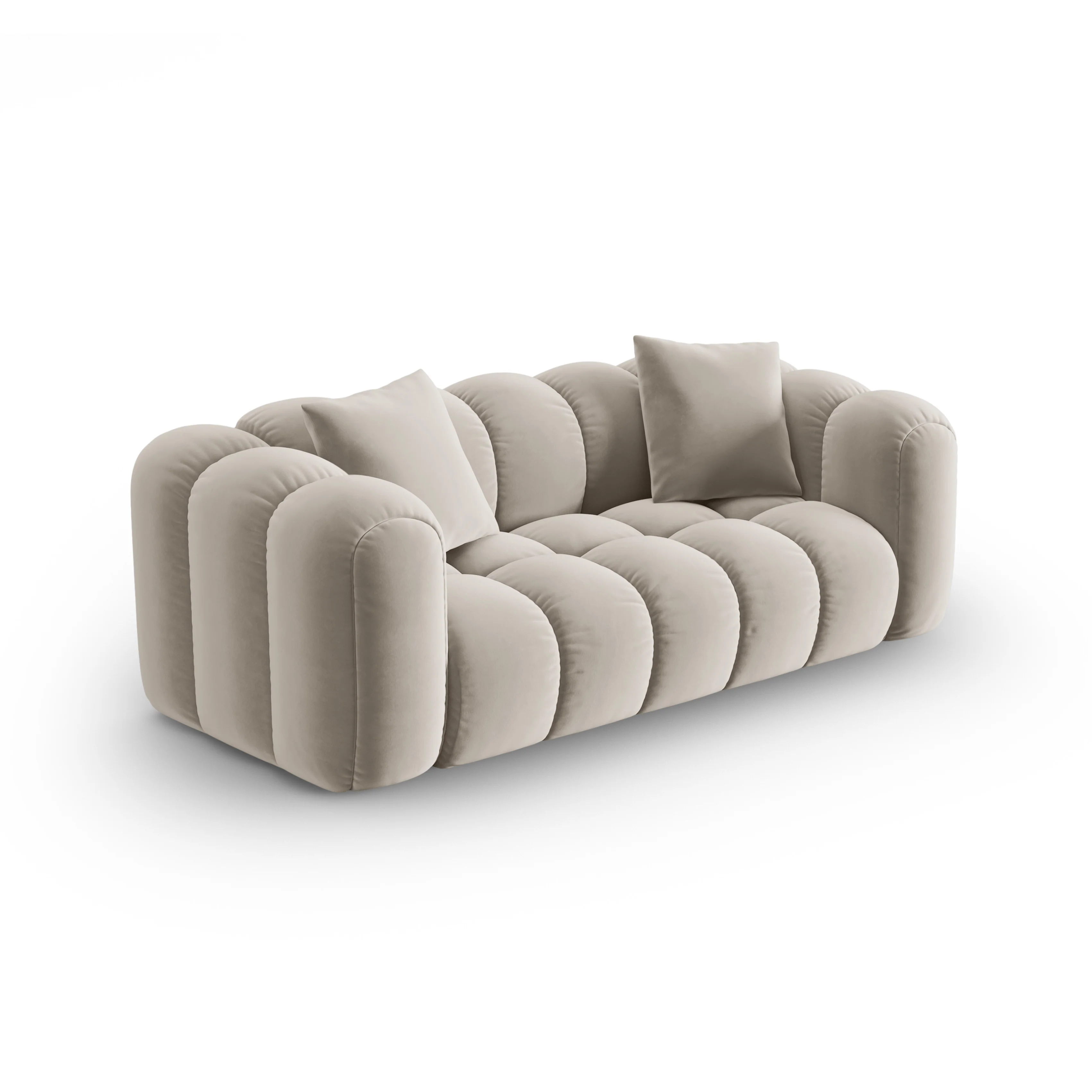 Sofa aksamitna 3-osobowa ASTRO ecru