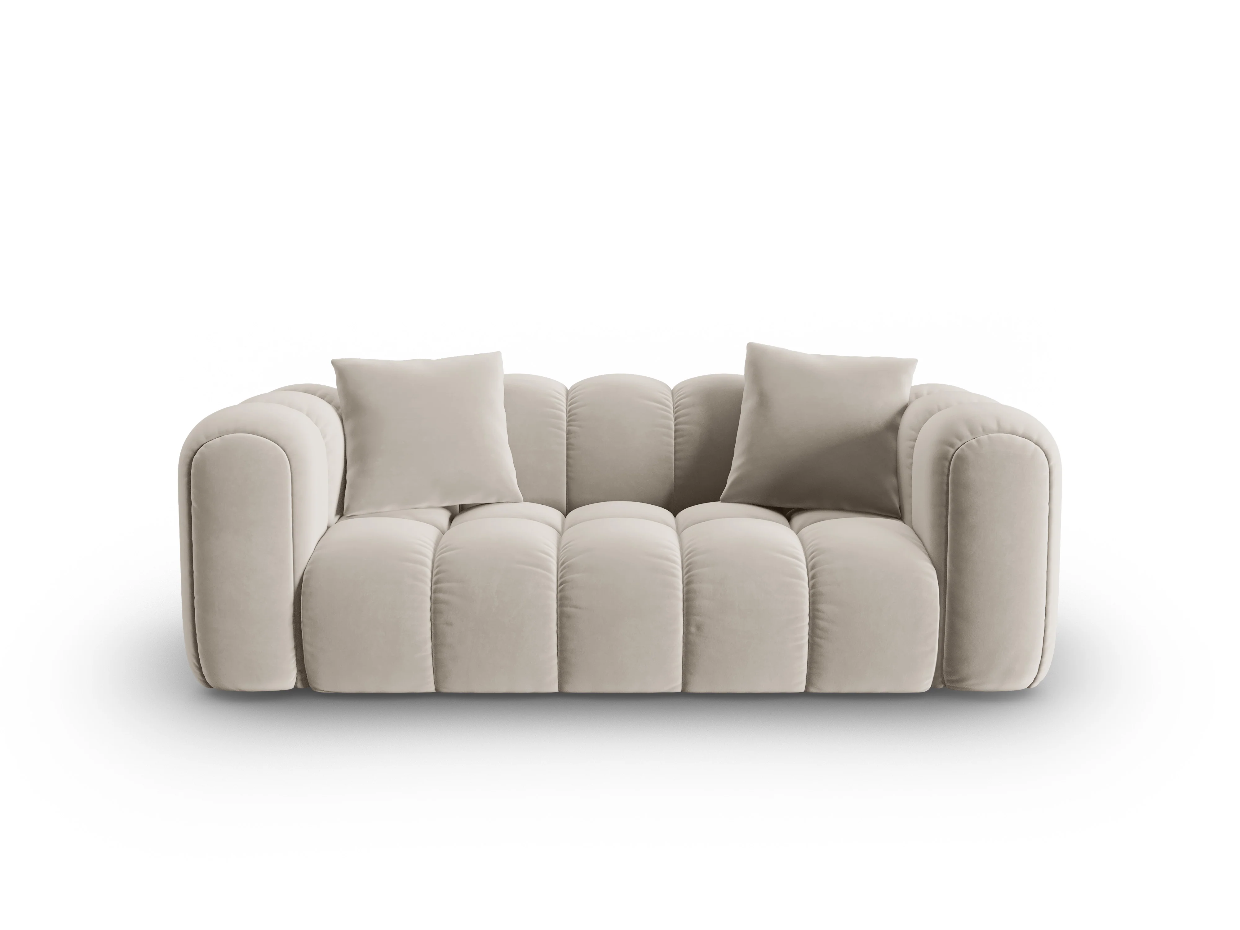 Sofa aksamitna 3-osobowa ASTRO ecru - Image 2
