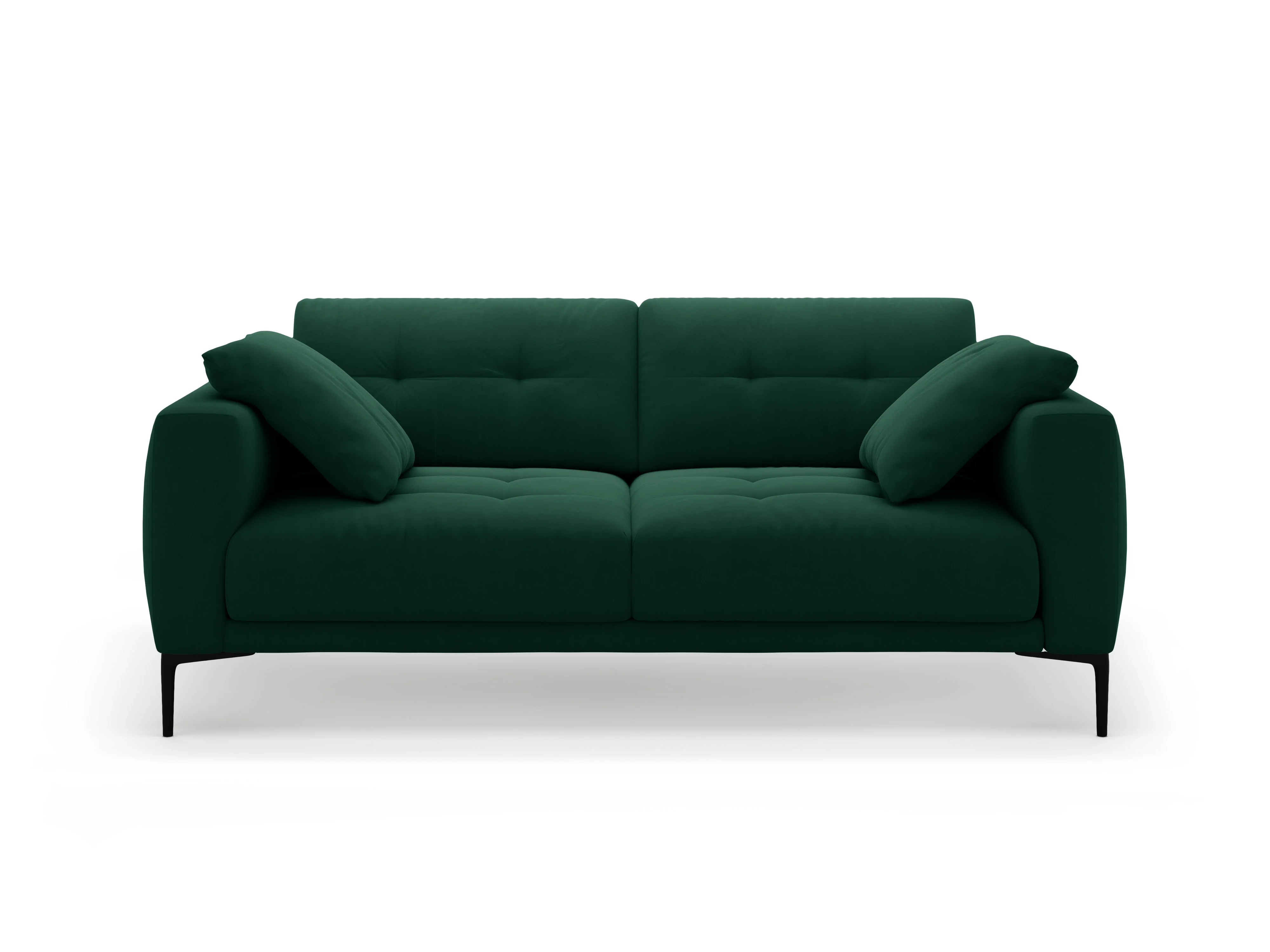 Sofa aksamitna 3-osobowa BEMY butelkowa zieleń - Image 4