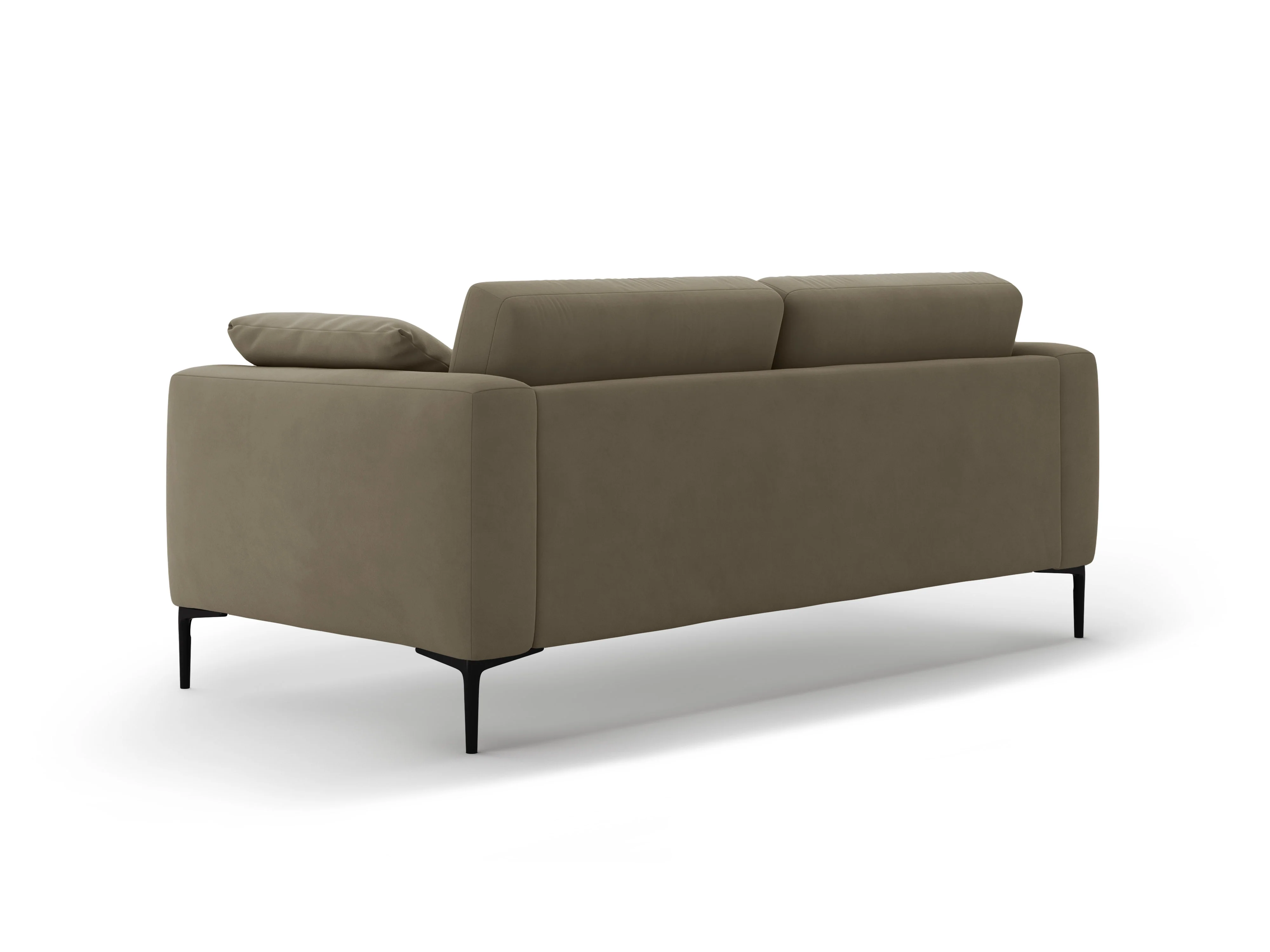 Sofa aksamitna 3-osobowa BEMY szarobrązowy - Image 4