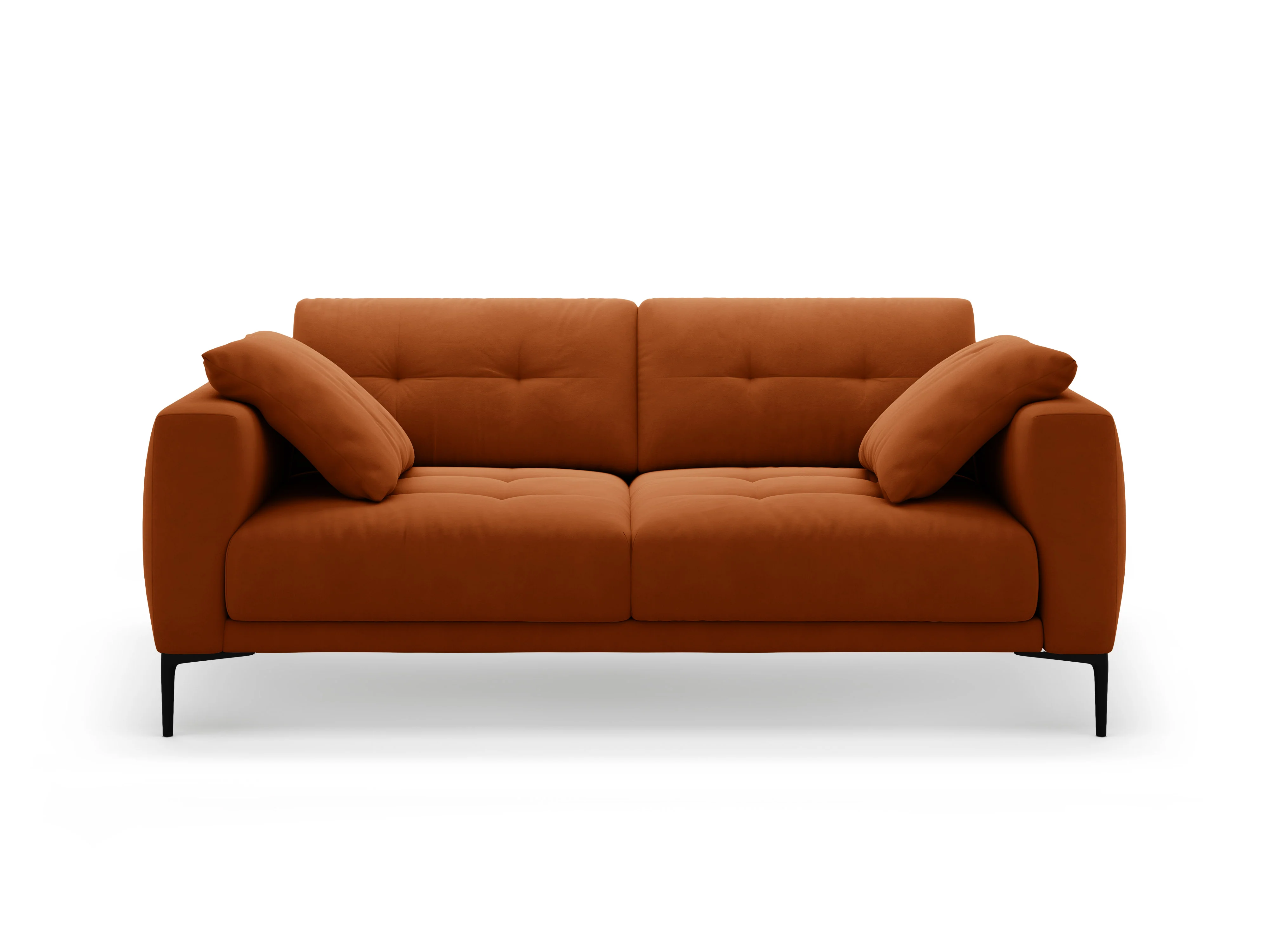 Sofa aksamitna 3-osobowa BEMY terracotta - Image 4