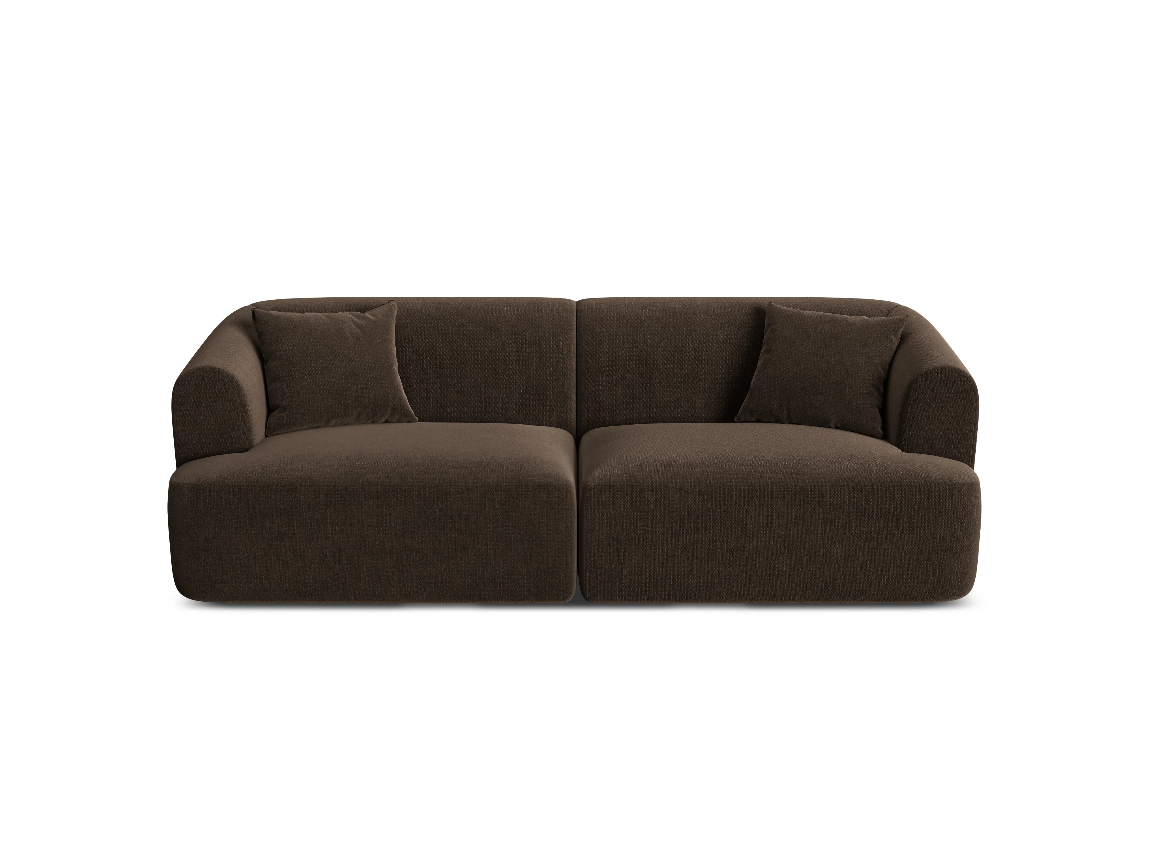 Sofa aksamitna 3-osobowa CAMPI czekoladowy - Image 3